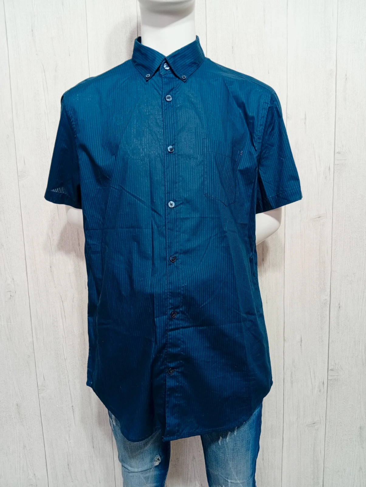 Chemise manche courte homme - taille M/38 - brice - couleur marine