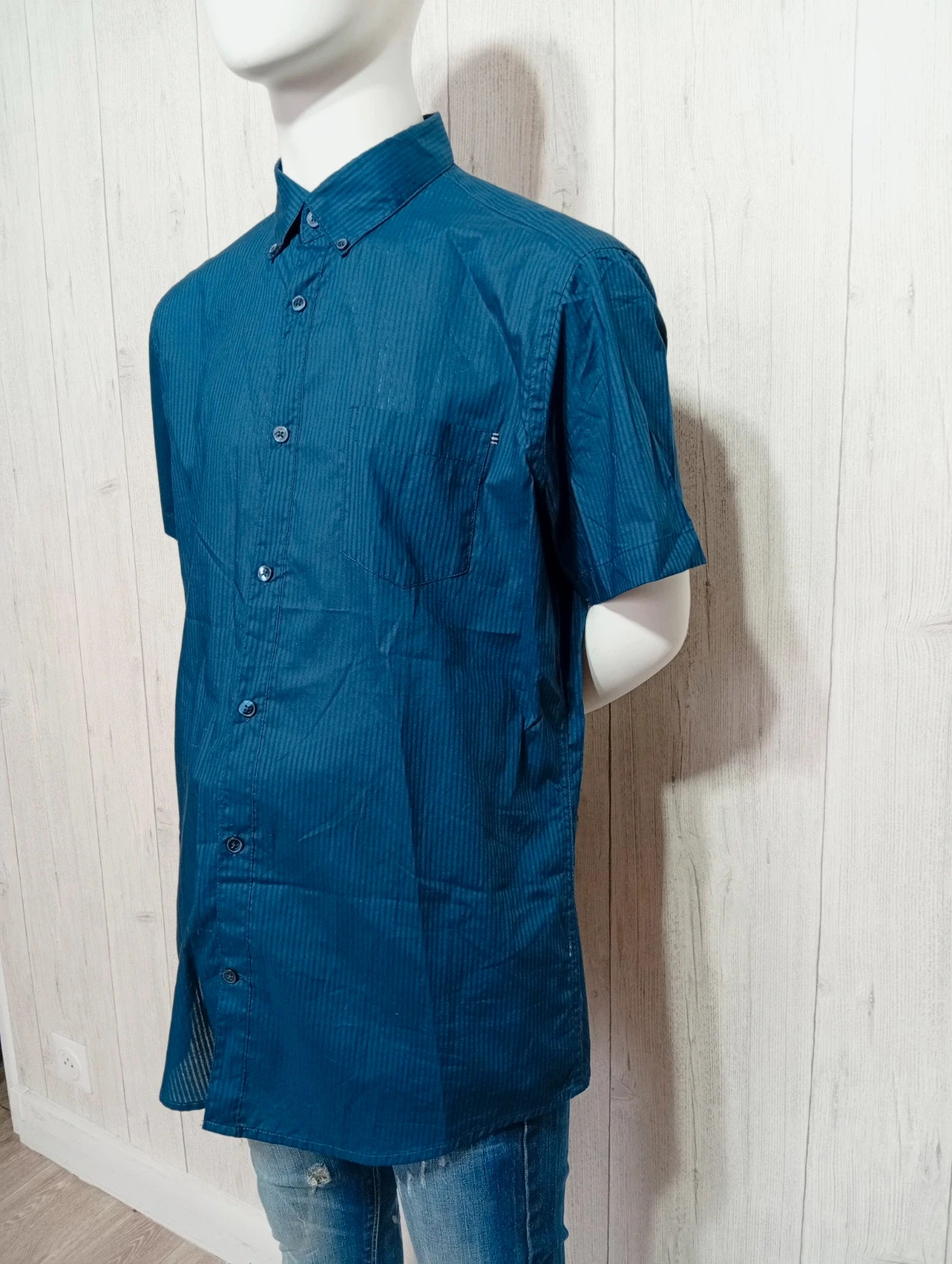 Chemise manche courte homme - taille M/38 - brice - couleur marine – Brice – taille M 5