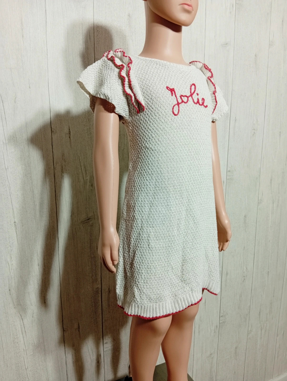 Robe fille - taille 4 ans ( 104 cm) - grain de blé - couleur creme et rouge – Grain de Blé – taille 4 ans / 104 cm 4