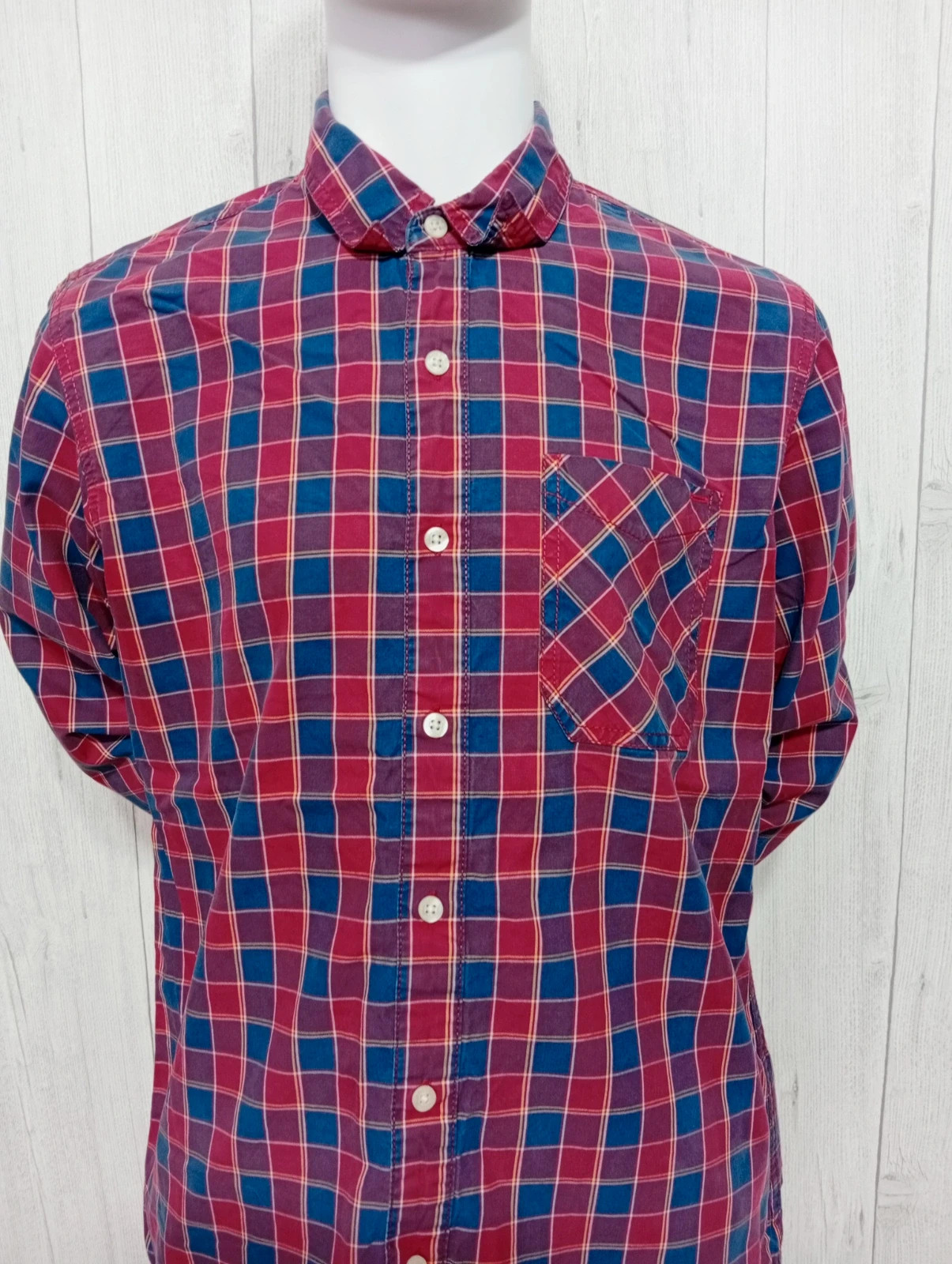 Chemise homme - taille M/38 - Hilfiger denim - couleur marine bordeaux – Hilfiger Denim – taille M 2