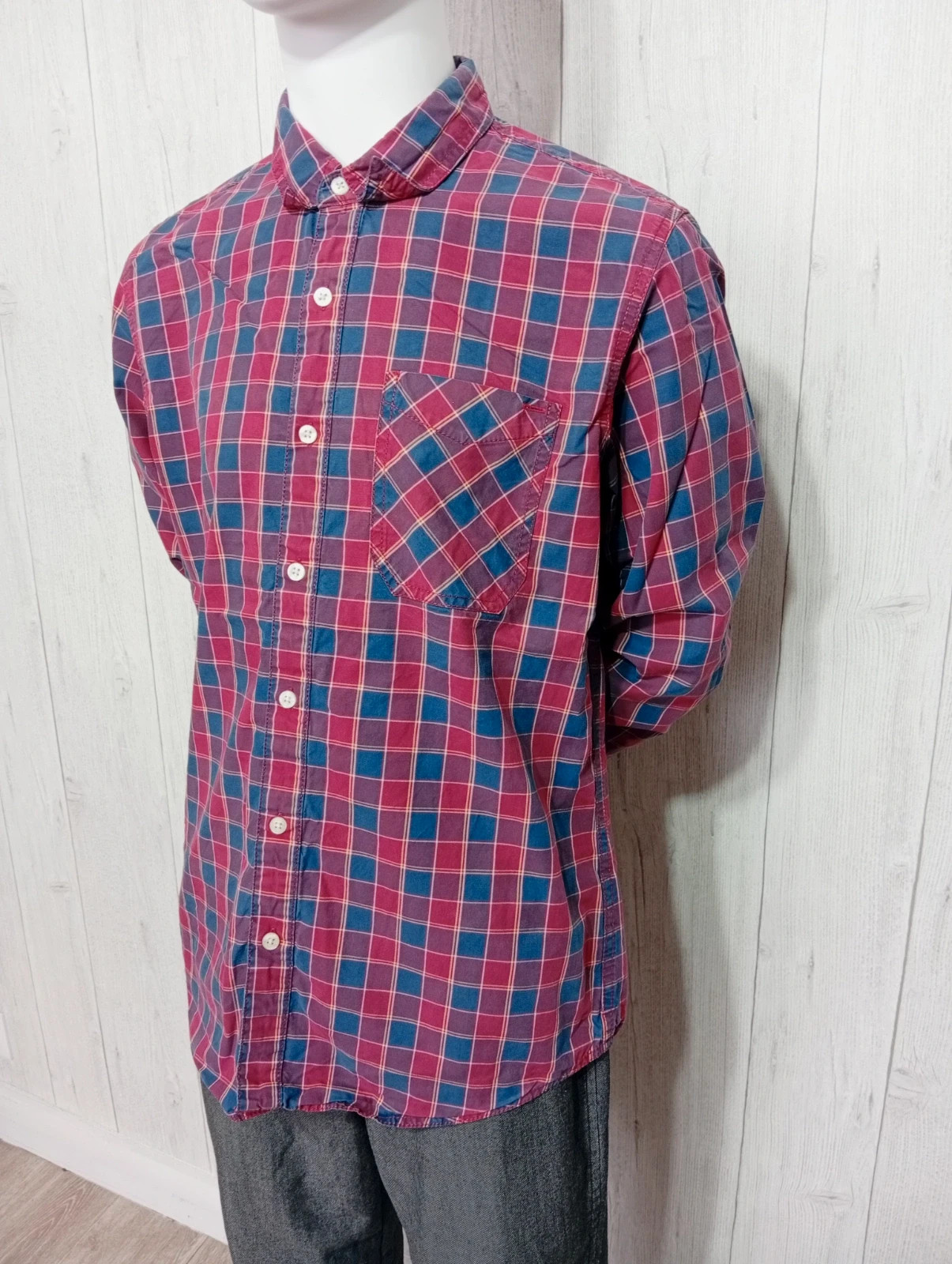 Chemise homme - taille M/38 - Hilfiger denim - couleur marine bordeaux – Hilfiger Denim – taille M 5
