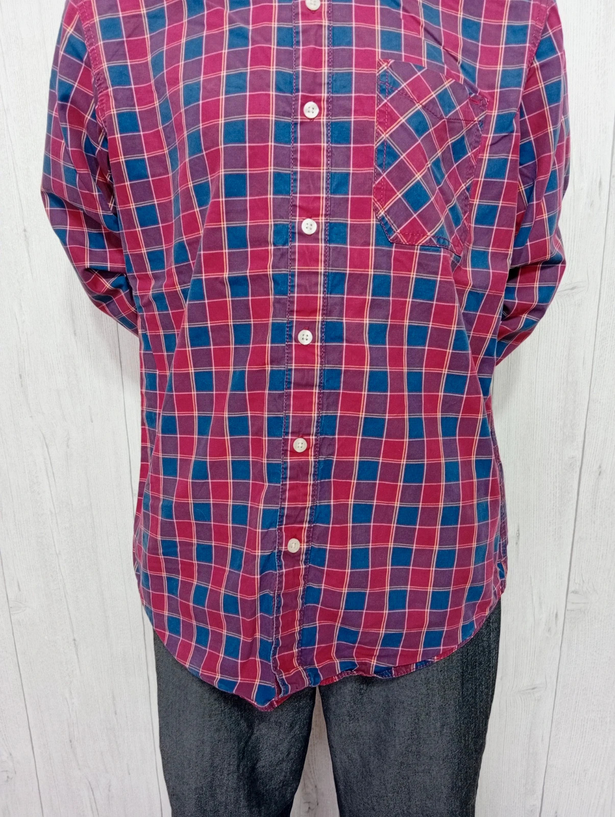 Chemise homme - taille M/38 - Hilfiger denim - couleur marine bordeaux – Hilfiger Denim – taille M 3