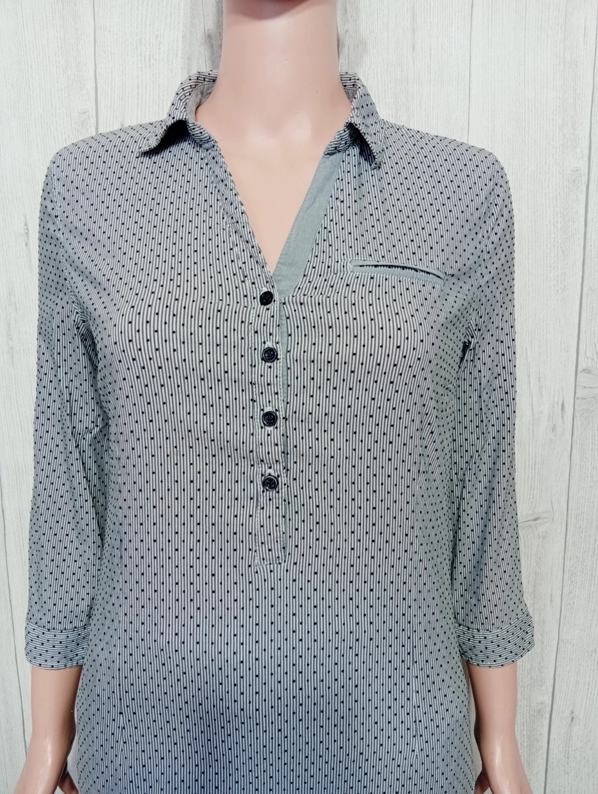 Blouse femme - taille L/40 - cache cache - couleur gris noir – Cache Cache – taille L / 40 / 12 2