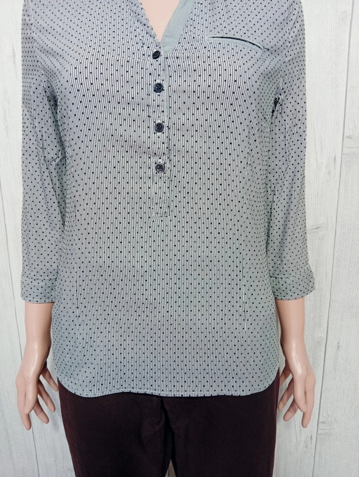 Blouse femme - taille L/40 - cache cache - couleur gris noir – Cache Cache – taille L / 40 / 12 3