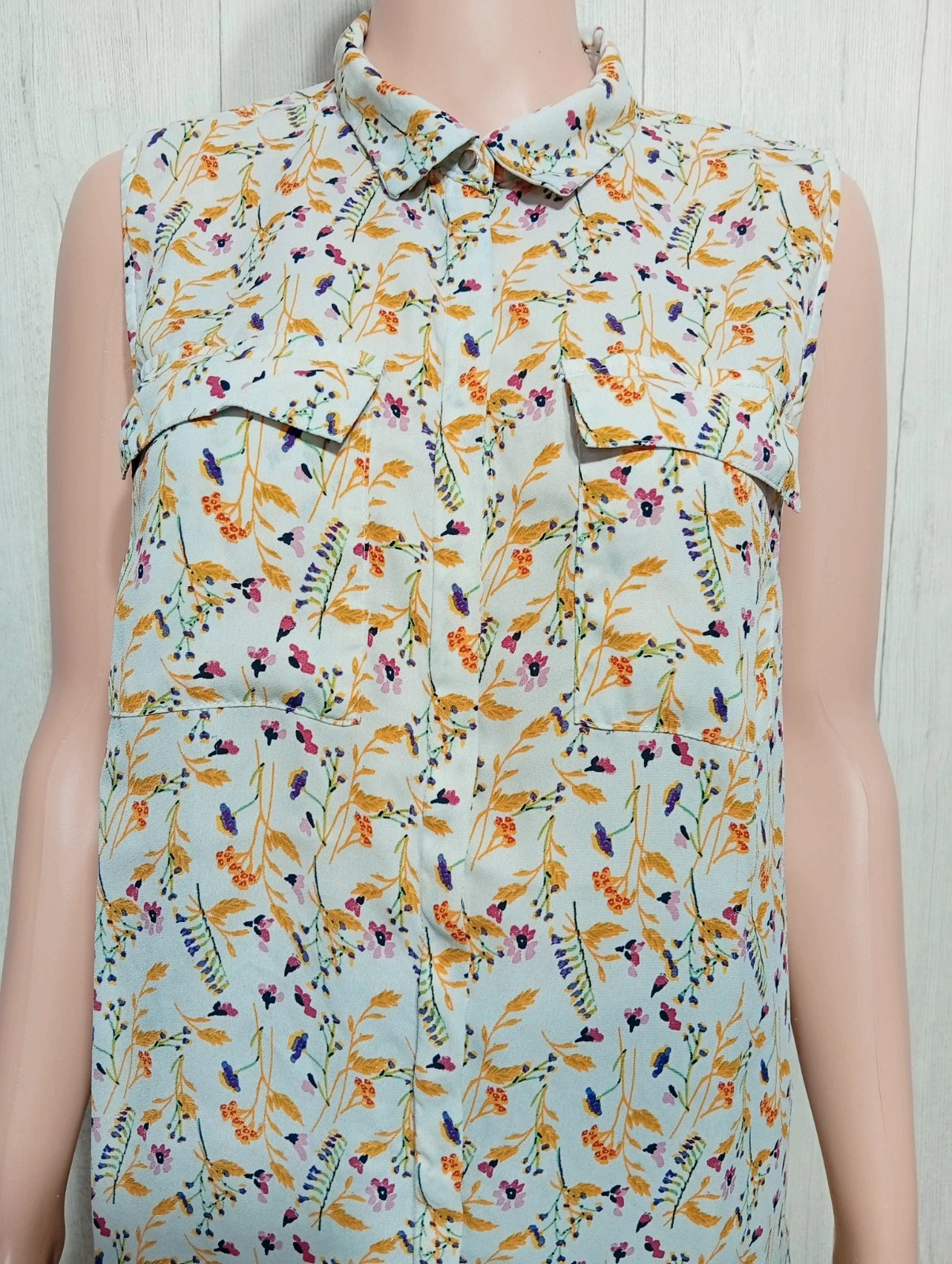 Chemisier femme - taille L/40 - La halle - couleur blanc multicolore – La Halle – taille L / 40 / 12 2