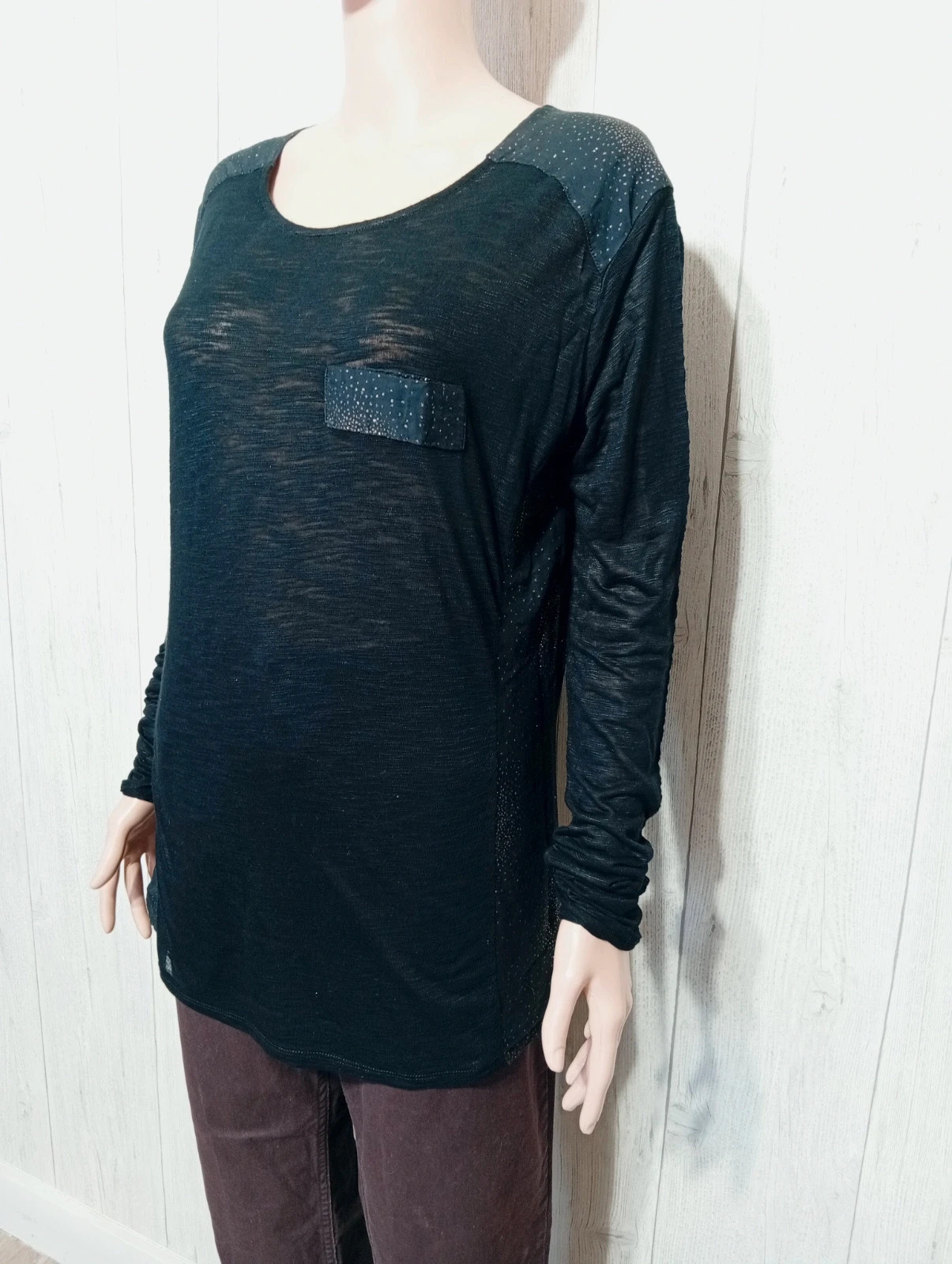 Blouse femme - taille L/40 - lady captain - couleur noir et dore – Lady captain – taille L / 40 / 12 5