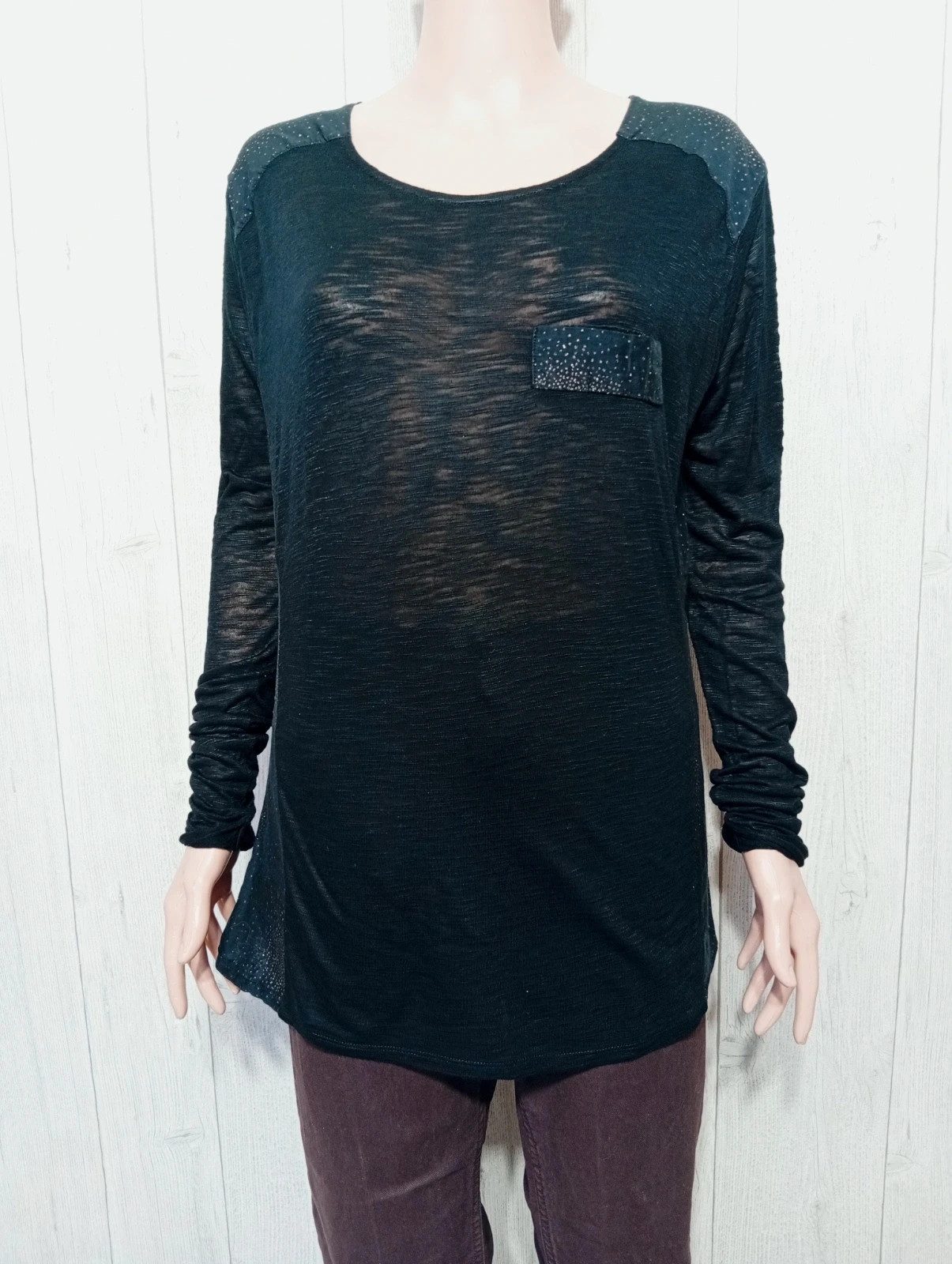 Blouse femme - taille L/40 - lady captain - couleur noir et dore – Lady captain – taille L / 40 / 12