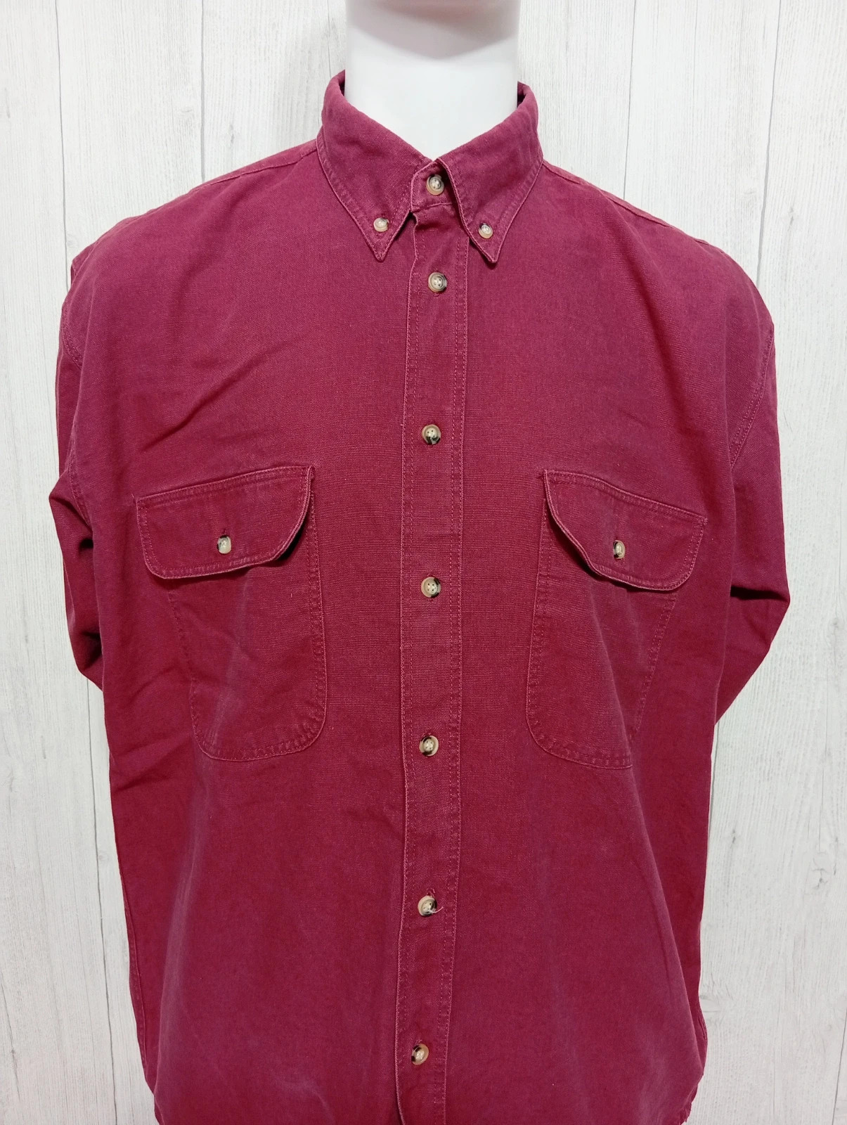 Veste Chemise en jeans homme - taille M/38 - outfitters - couleur bordeaux – Outfitters – taille M 2