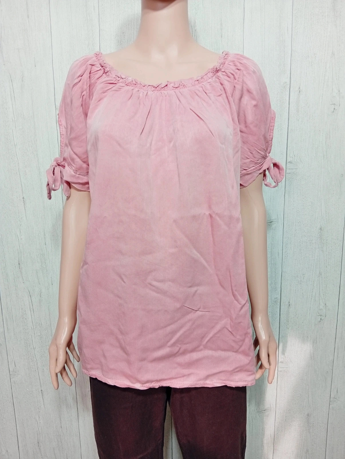 Blouse manche courte femme- taille L/40 -RIU - couleur rose