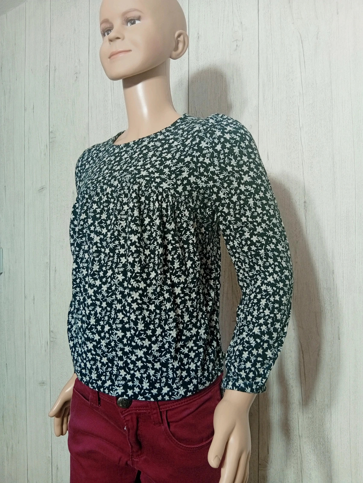 Blouse fille - taille 8 ans (126/131 cm) - Kiabi - couleur noir et blanc – Kiabi – taille 8 ans / 128 cm 5