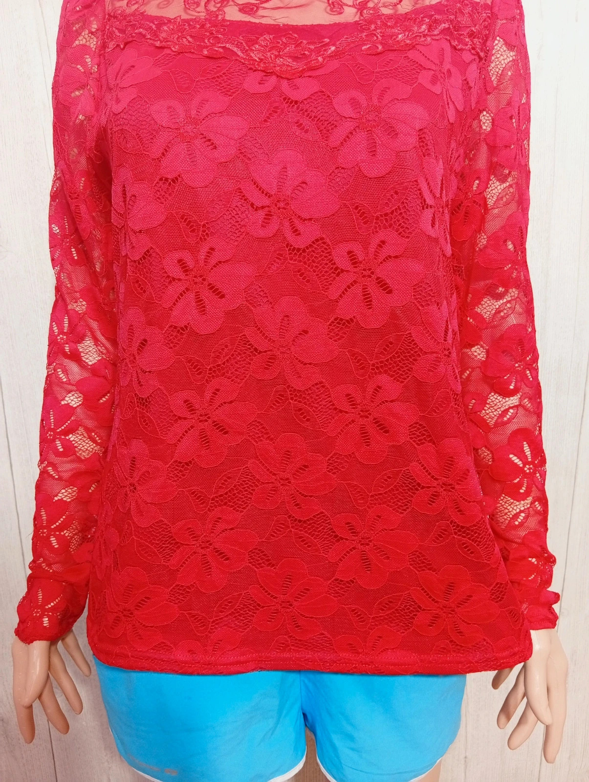 Blouse femme - taille XL/42 - jin xinguan - couleur rouge – jin xinguan – taille XL / 42 / 14 3