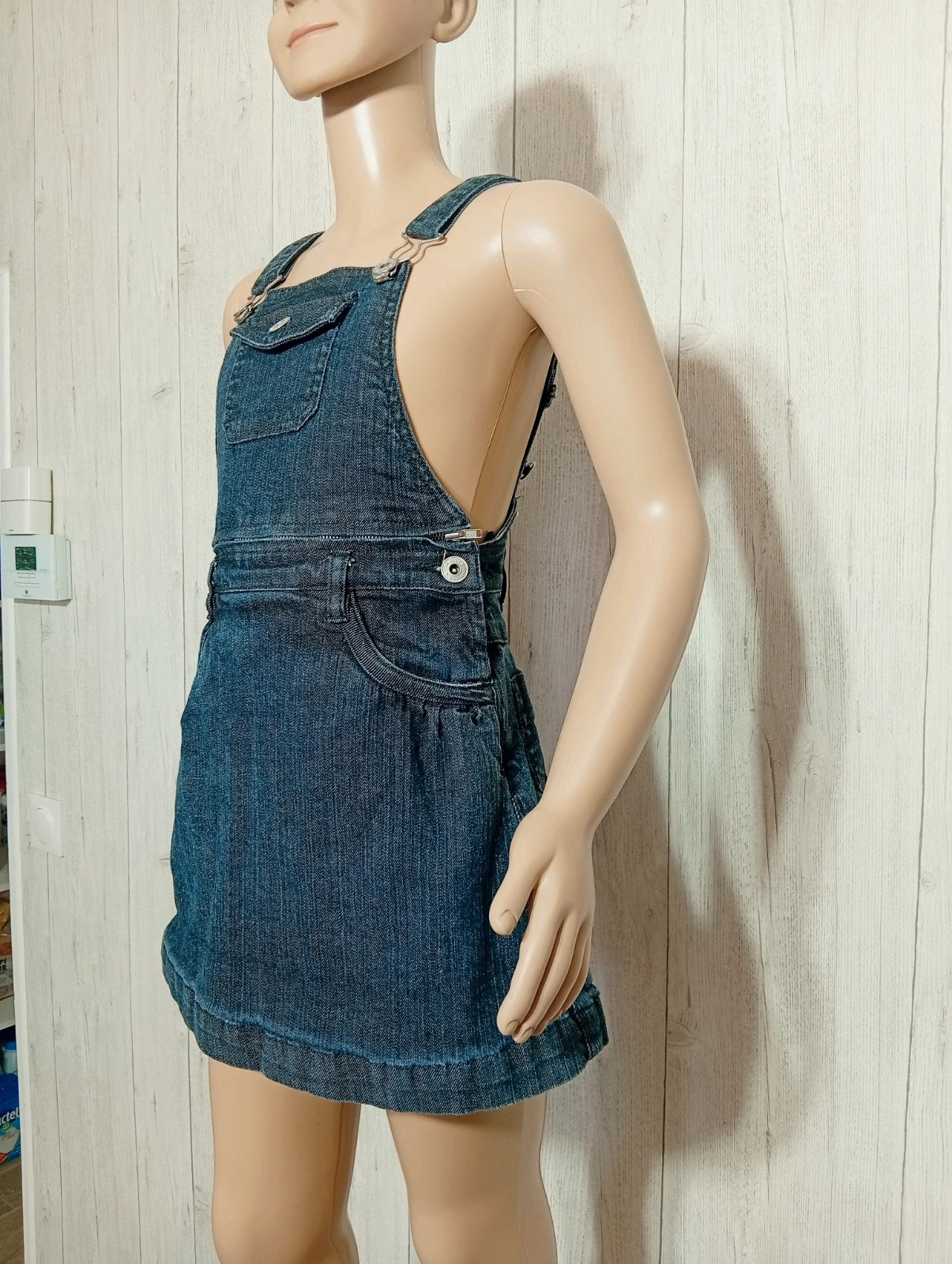 Robe salopette - taille 8 ans (126 cm) - Cyrillus - couleur marine – Cyrillus – taille 8 ans / 128 cm 5