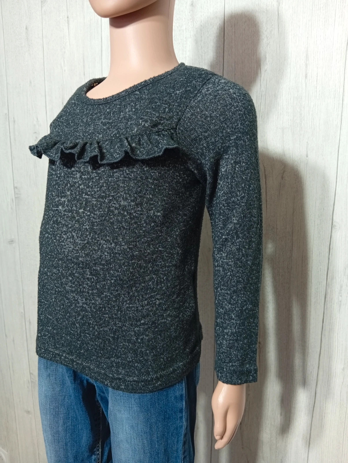 T-shirt manche longue fille - taille 3ans ( 96 cm) - la halle - couleur gris noir – La Halle – taille 3 ans / 98 cm 5