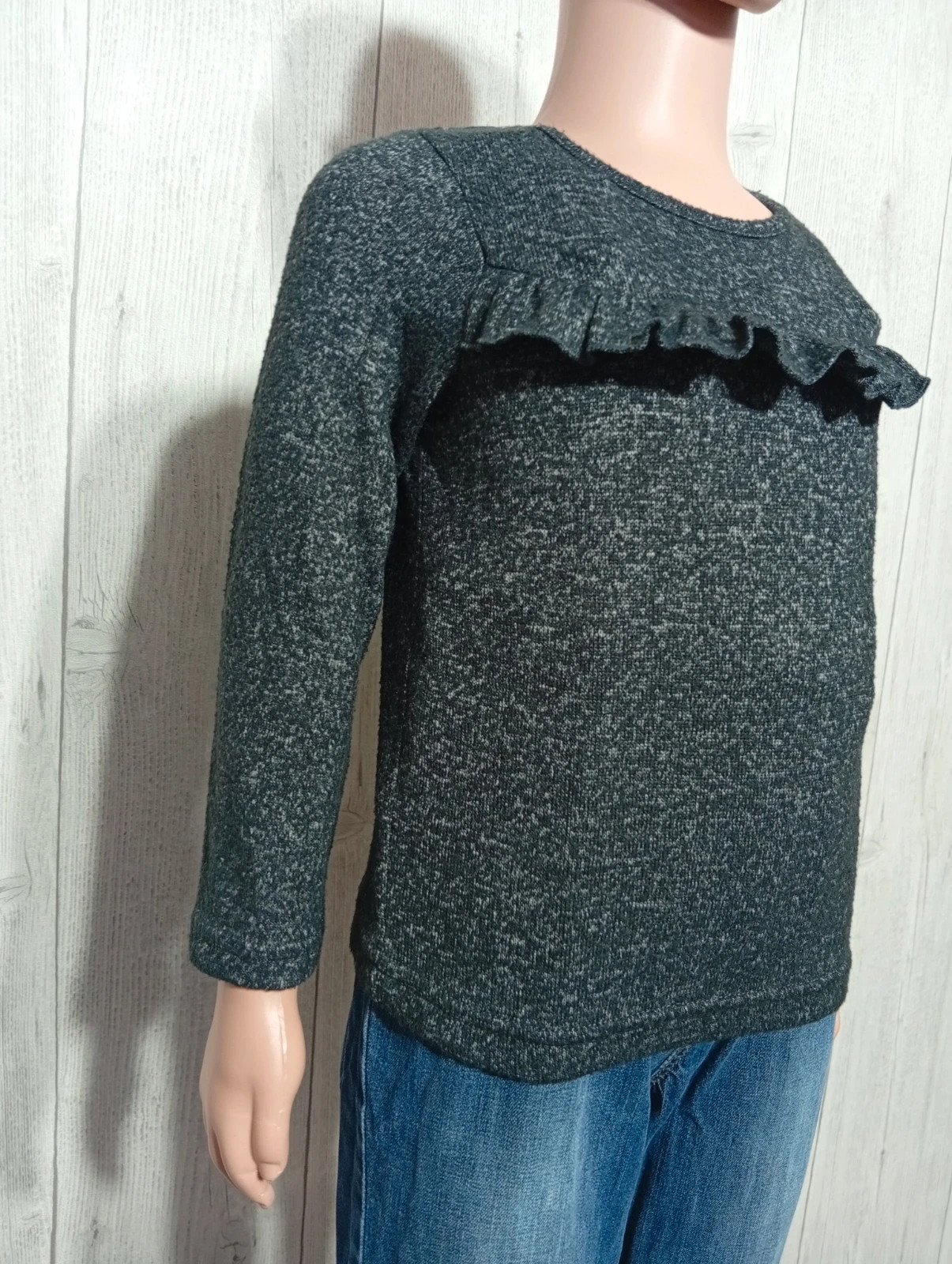 T-shirt manche longue fille - taille 3ans ( 96 cm) - la halle - couleur gris noir – La Halle – taille 3 ans / 98 cm 4