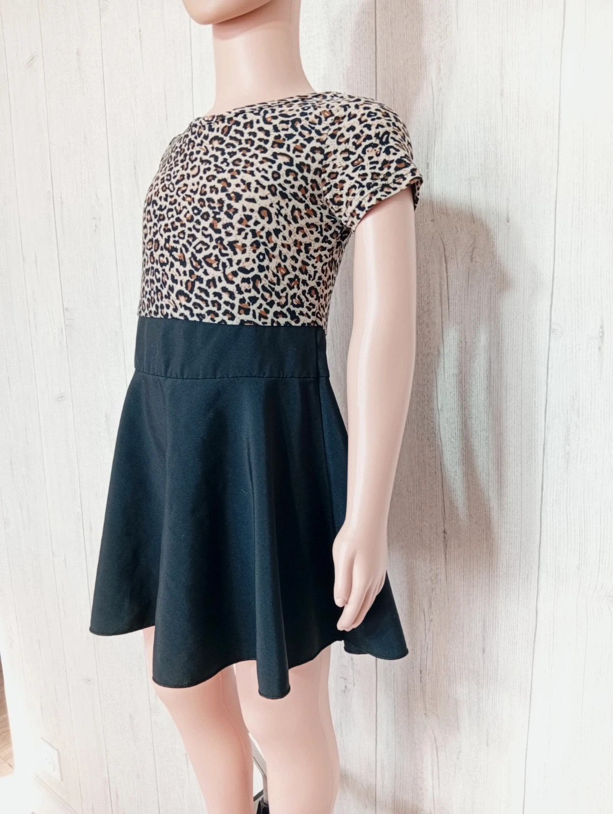 Robe courte fille - taille 3 ans ( 100 cm) - Little baby - couleur noir beige marron – Little Baby Company – taille 3 ans / 98 cm 5
