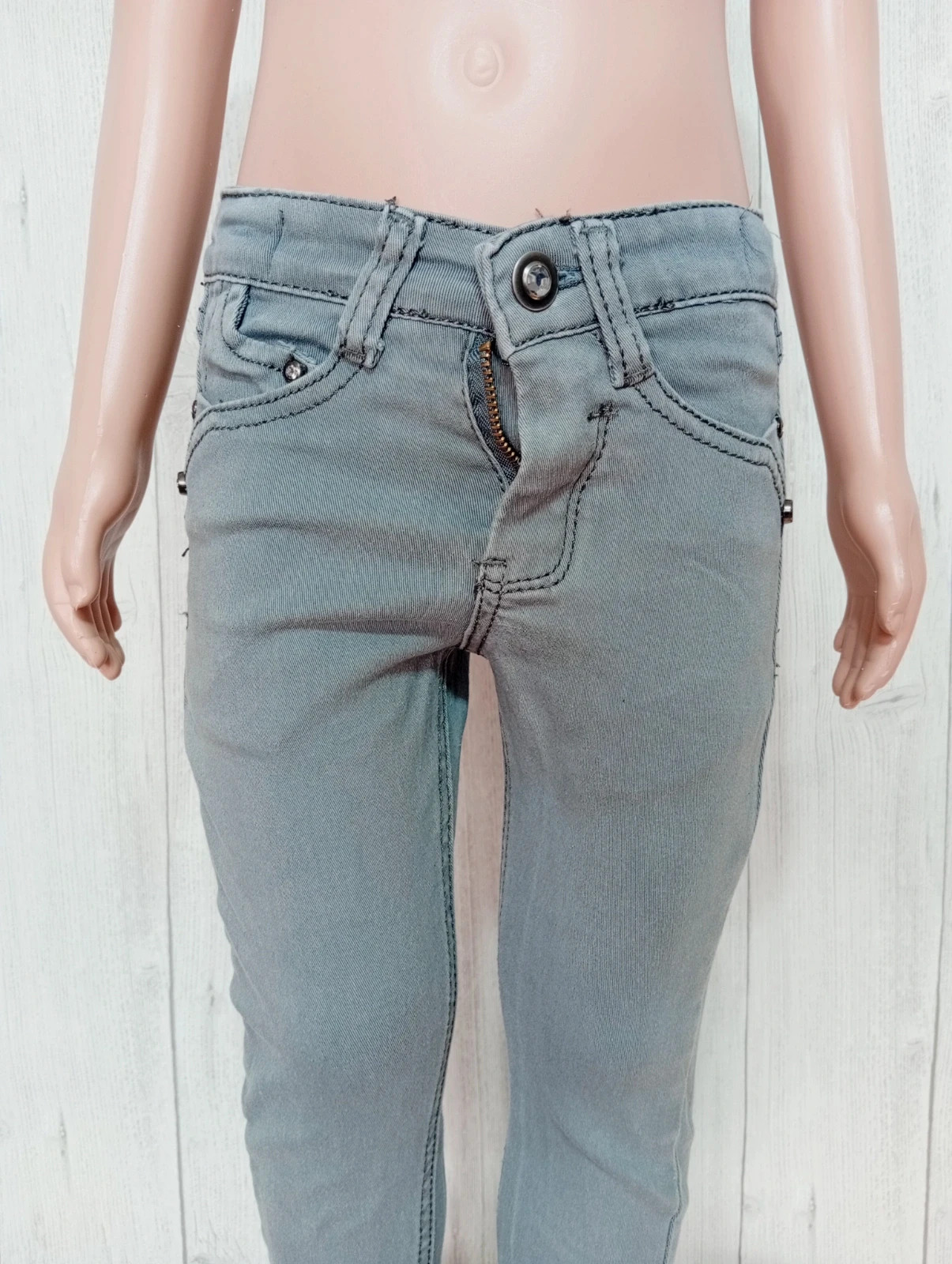 Jeans fille - taille 3 ans - tissaia- couleur gris – Tissaia – taille 3 ans / 98 cm 2
