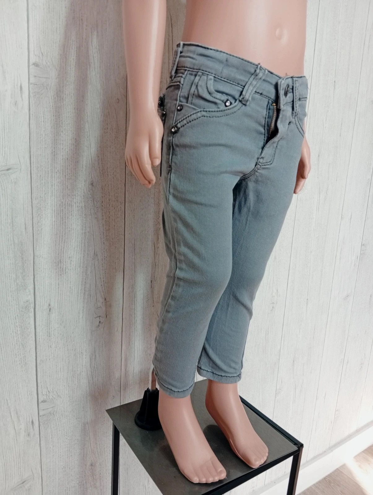 Jeans fille - taille 3 ans - tissaia- couleur gris – Tissaia – taille 3 ans / 98 cm 4