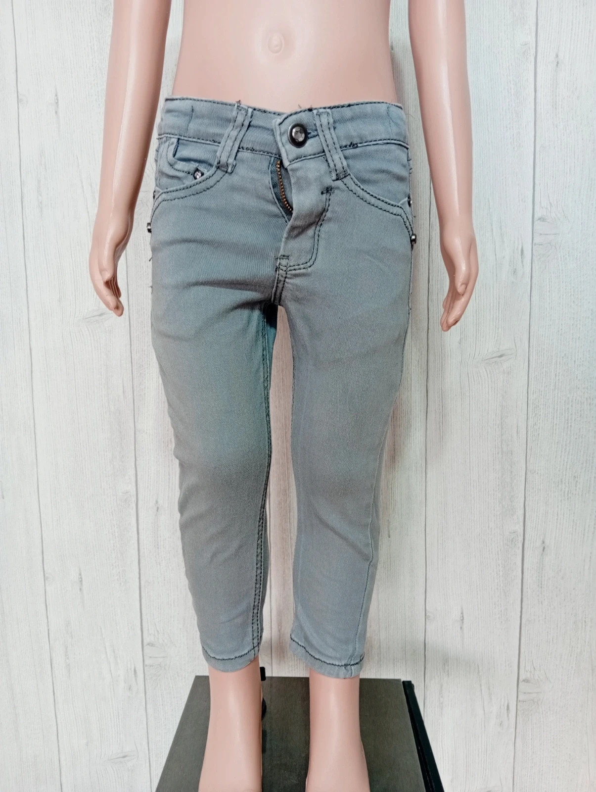 Jeans fille - taille 3 ans - tissaia- couleur gris