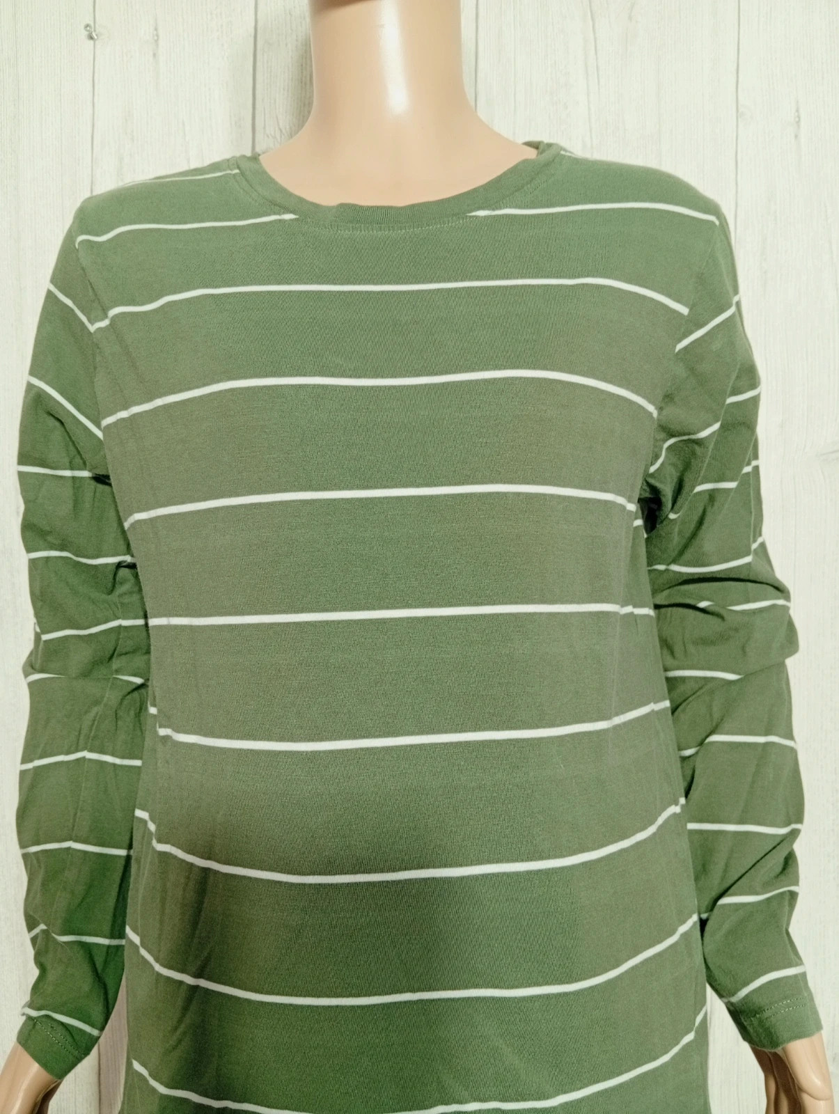 T-shirt manches longues garcon - taille 11/12 ans ( 146/152 cm) - H&M - couleur vert foncé et blanc – H&M – taille 11 ans / 146 cm 2
