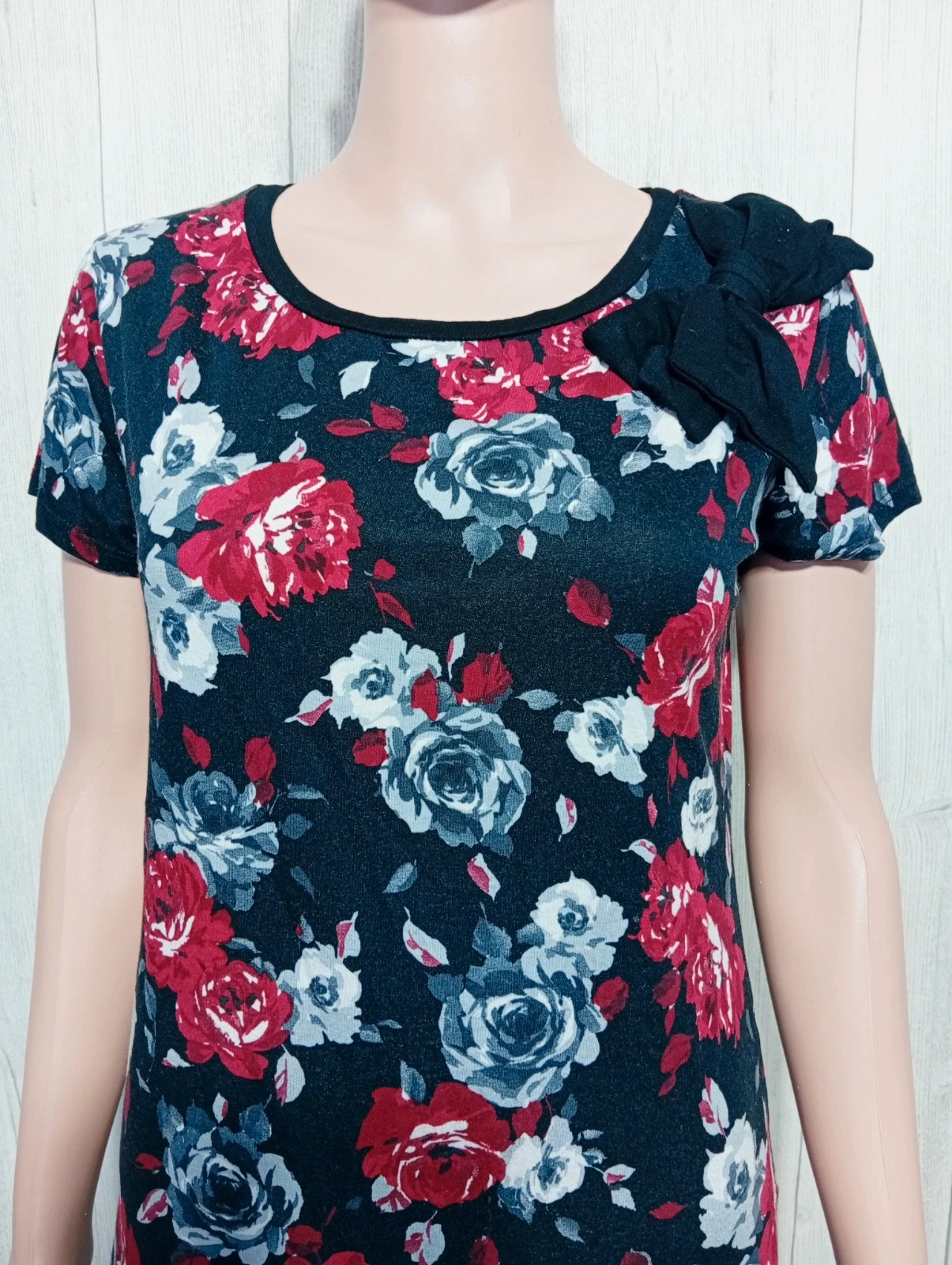Blouse femme - taille L/40 ( taille 3) - cache cache - couleur noir rouge gris – Cache Cache – taille L / 40 / 12 2