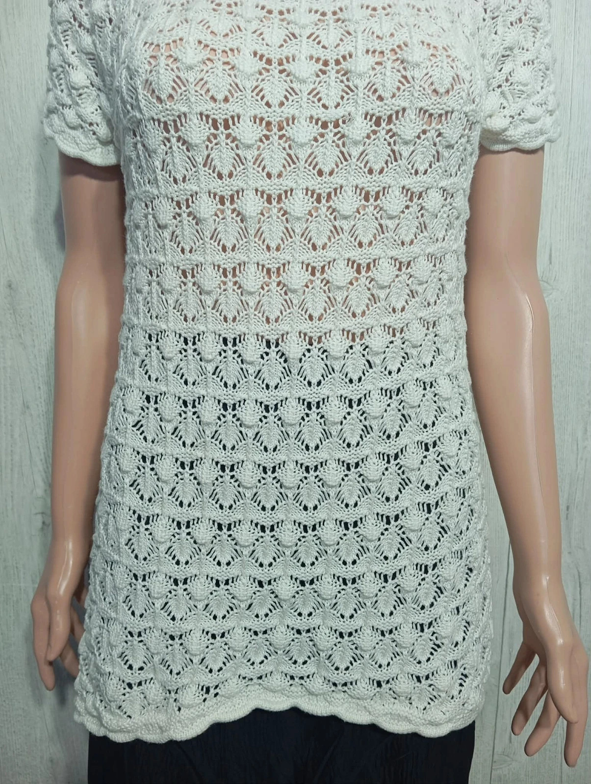 Blouse femme - taille L/40 - zara knit - couleur blanc – Zara Knit – taille L / 40 / 12 3