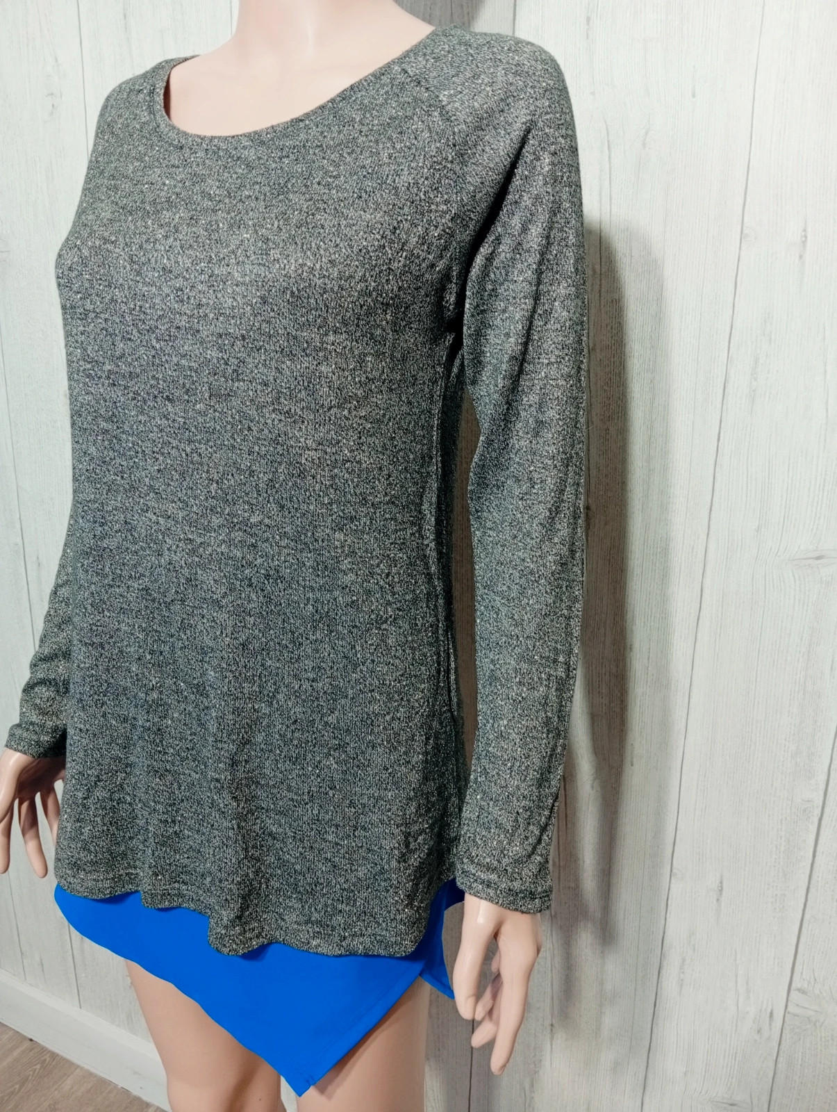 Sweat long femme - taille L/40- camaïeu - couleur gris dore – Camaïeu – taille L / 40 / 12 5