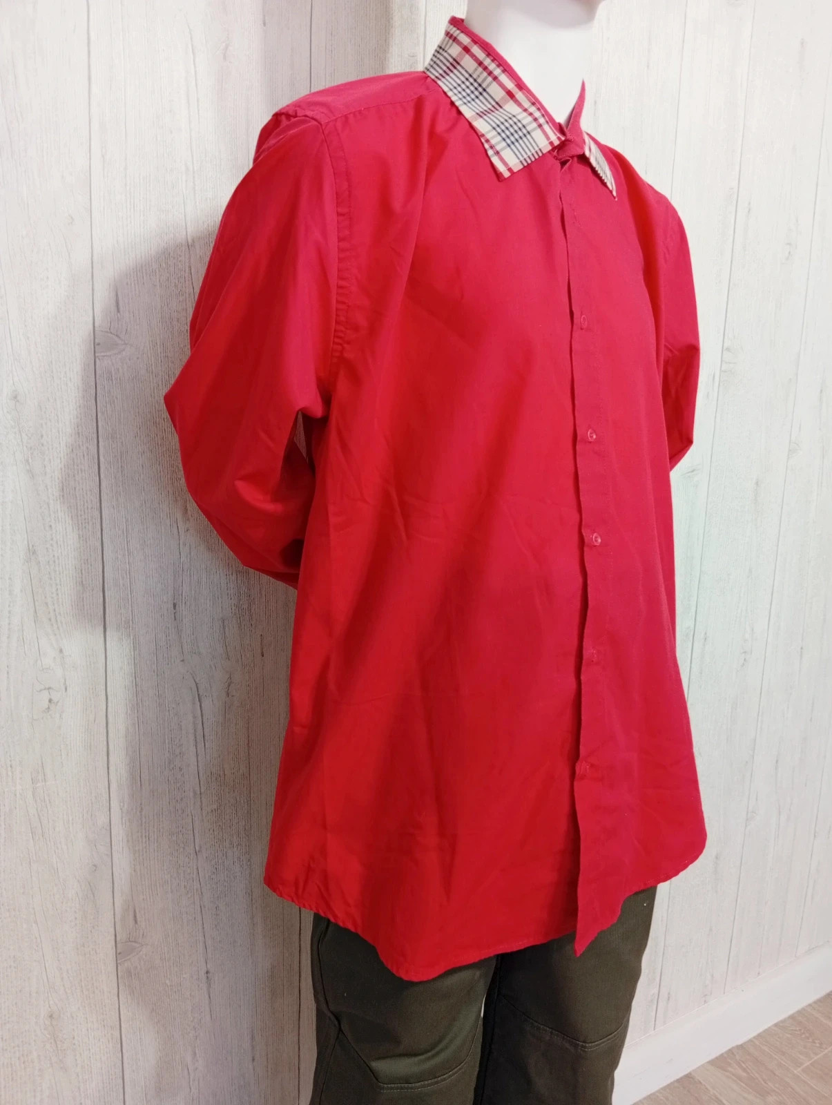 Chemise homme - taille XXL/44 - Yves enzo - couleur rouge – Yves Enzo – taille XXL 4