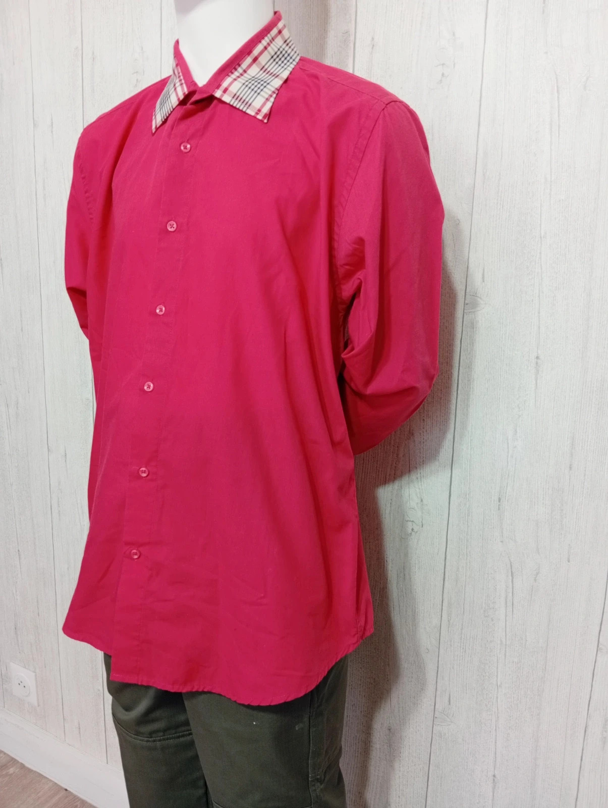 Chemise homme - taille XXL/44 - Yves enzo - couleur rouge – Yves Enzo – taille XXL 5