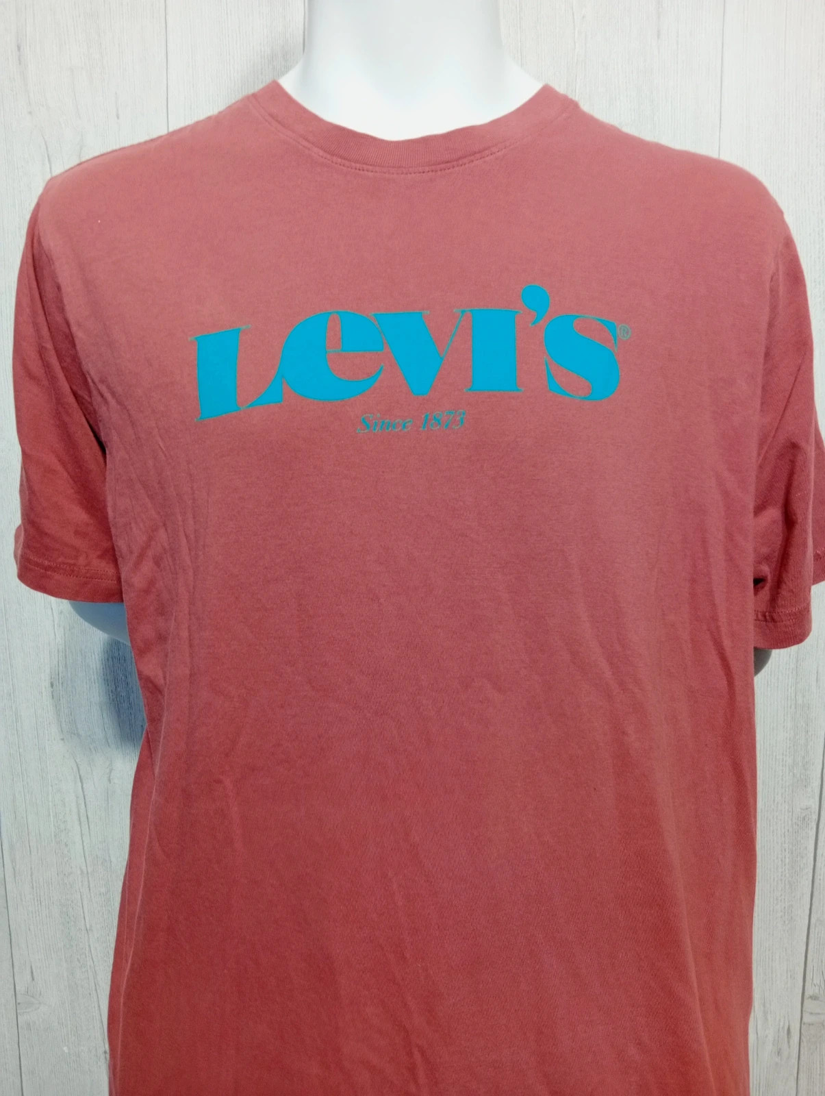 T-shirt manche courte homme - taille M/38 - Levis - couleur corail et vert – Levi's – taille M 2