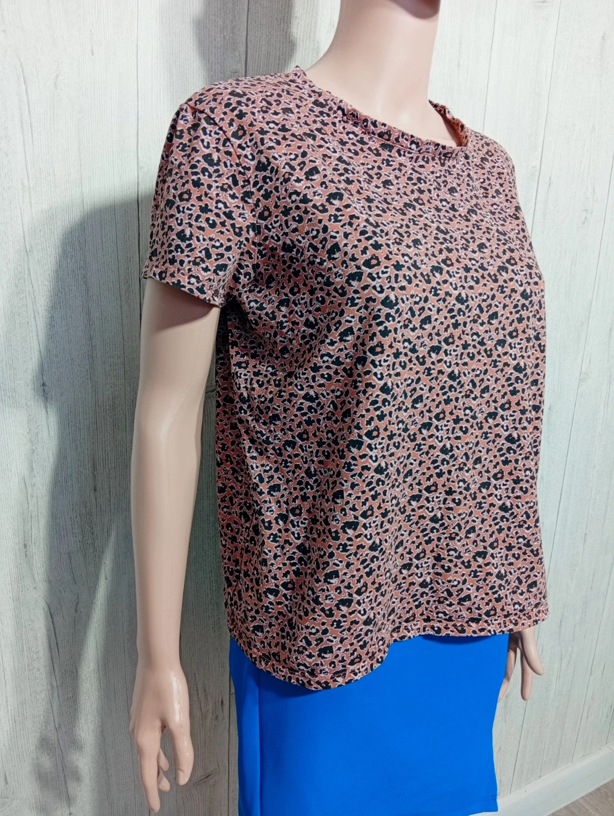 T-shirt manches courtes femme - taille L/40 - Kiabi - couleur marron et noir – Kiabi – taille L / 40 / 12 4