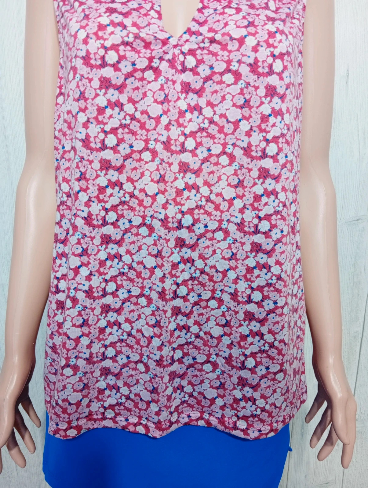 Blouse femme - taille L/40 - couleur rouge rose blanc – La Halle – taille L / 40 / 12 3