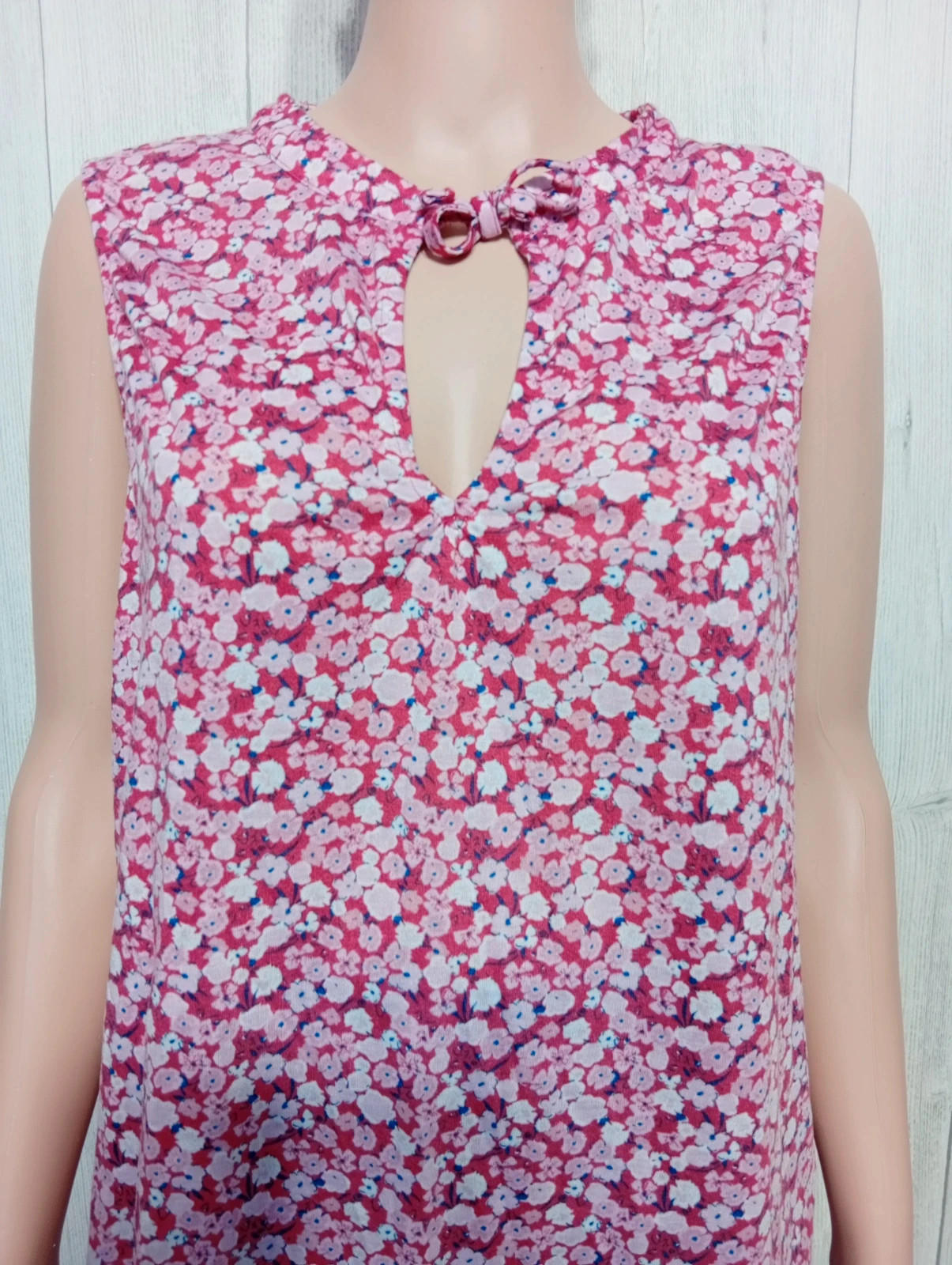 Blouse femme - taille L/40 - couleur rouge rose blanc – La Halle – taille L / 40 / 12 2