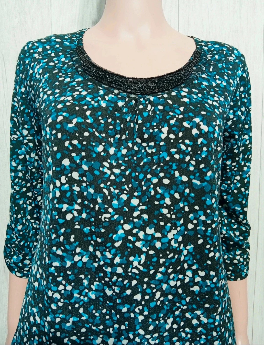 Blouse femme - Taille L/40 - Armand thiery - couleur turquoise et noir – Armand Thiery – taille L / 40 / 12 3