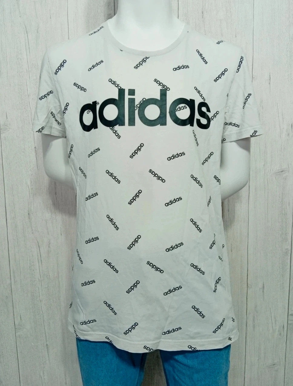 T-shirt manche courte homme- taille M/38 - adidas - couleur blanc et noir – adidas – taille M