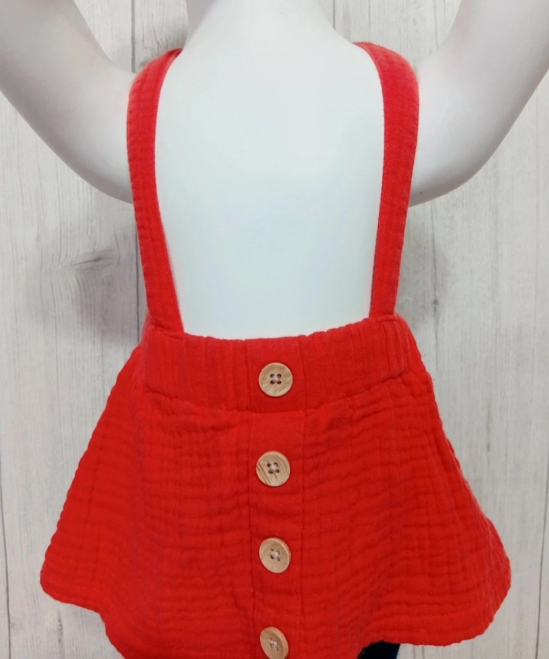 Jupe à bretelle fille - Taille 3 mois - gemo - Couleur corail orange – Gémo – taille 3-6 mois / 62 cm 2