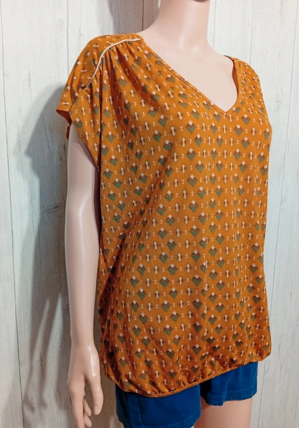 Blouse femme - Taille L/40 - la halle - couleur moutarde – La Halle – taille L / 40 / 12 4