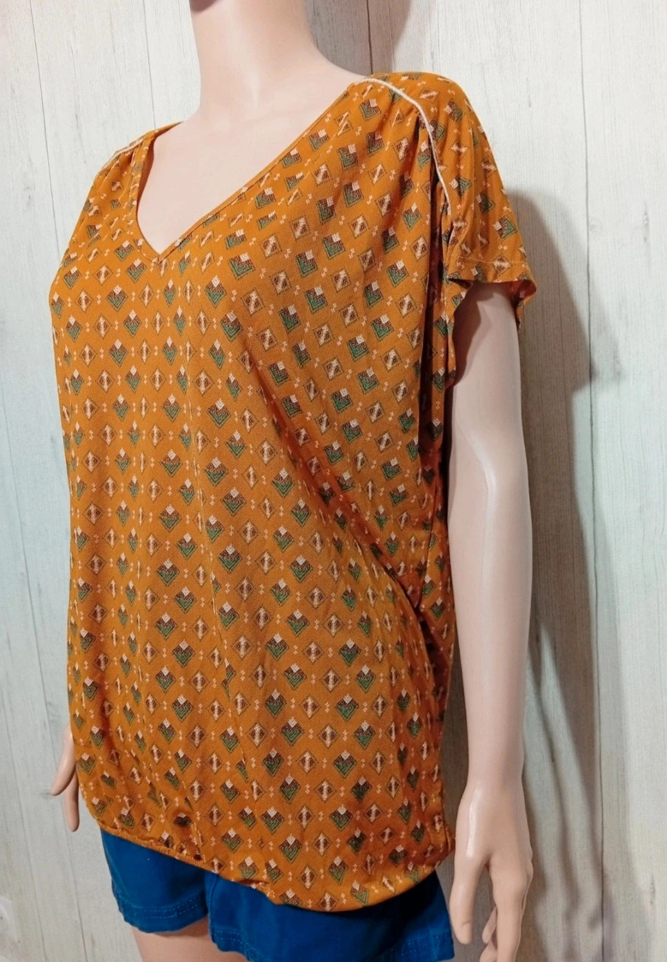 Blouse femme - Taille L/40 - la halle - couleur moutarde – La Halle – taille L / 40 / 12 5