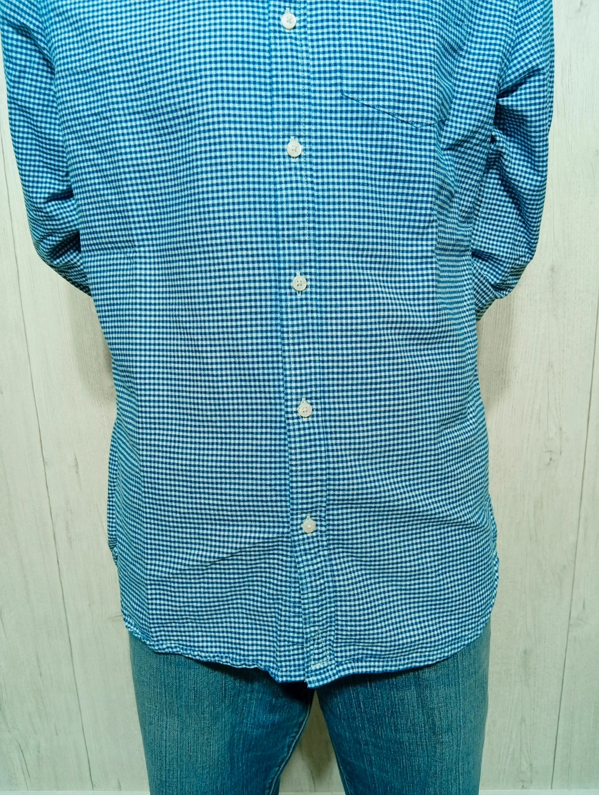 Chemise à carreaux homme - Taille S/36 - superdry - couleur bleu et blanc – Superdry – taille S 3