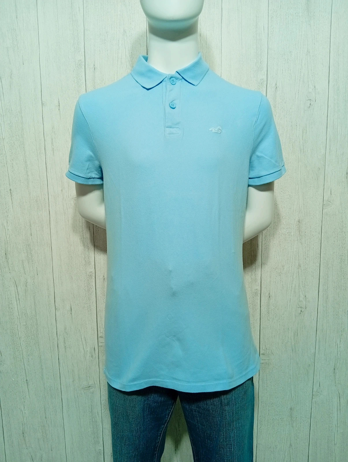 Polo homme - Taille S/36 - hollister - couleur bleu clair
