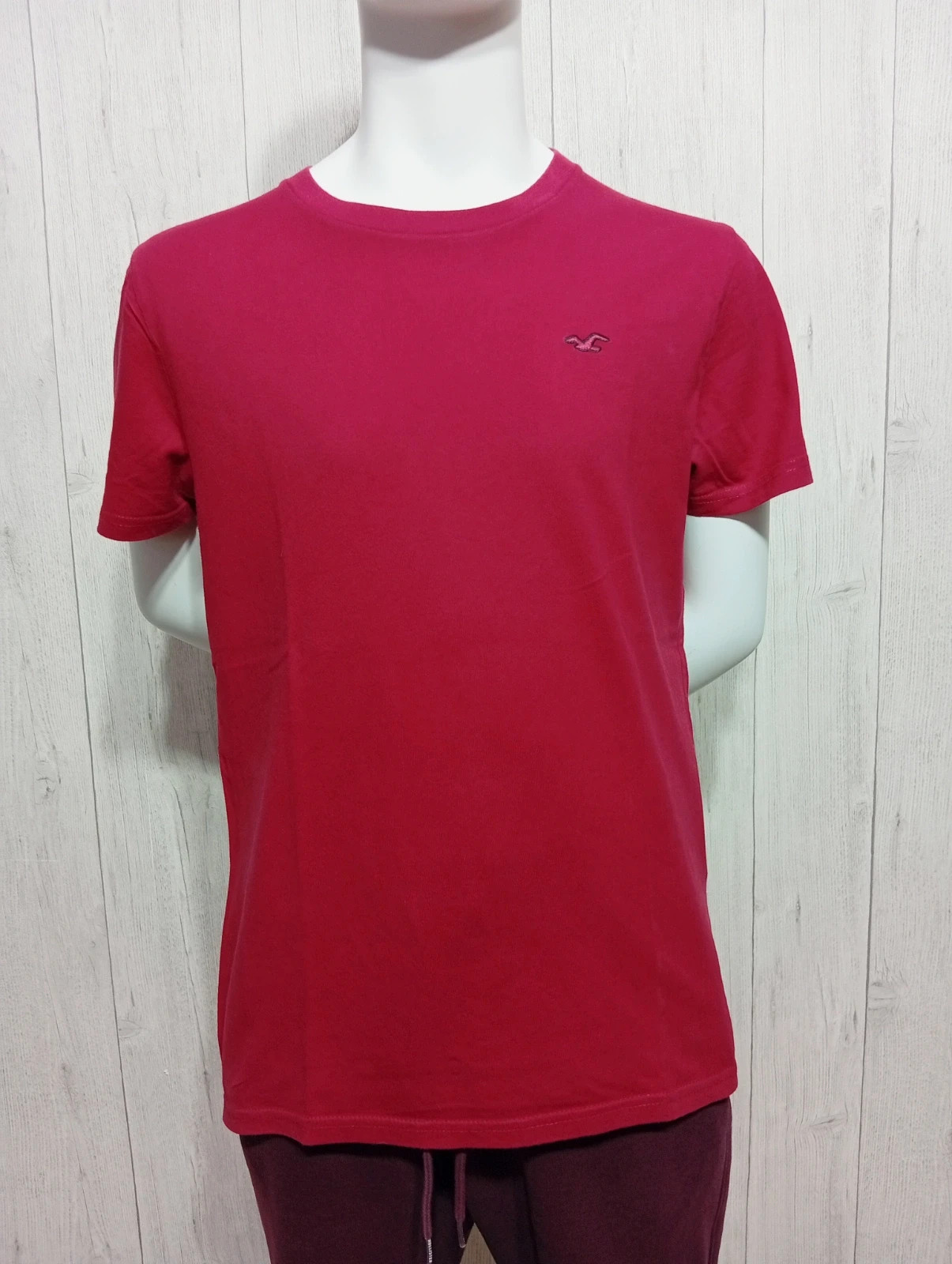 T-shirt manche courte homme- Taille S/36 - hollister - couleur rouge