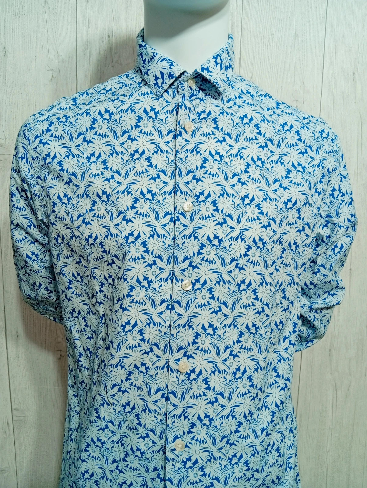 Chemise homme - Taille S/36 - celio- couleur bleu et blanc – Celio – taille S 2