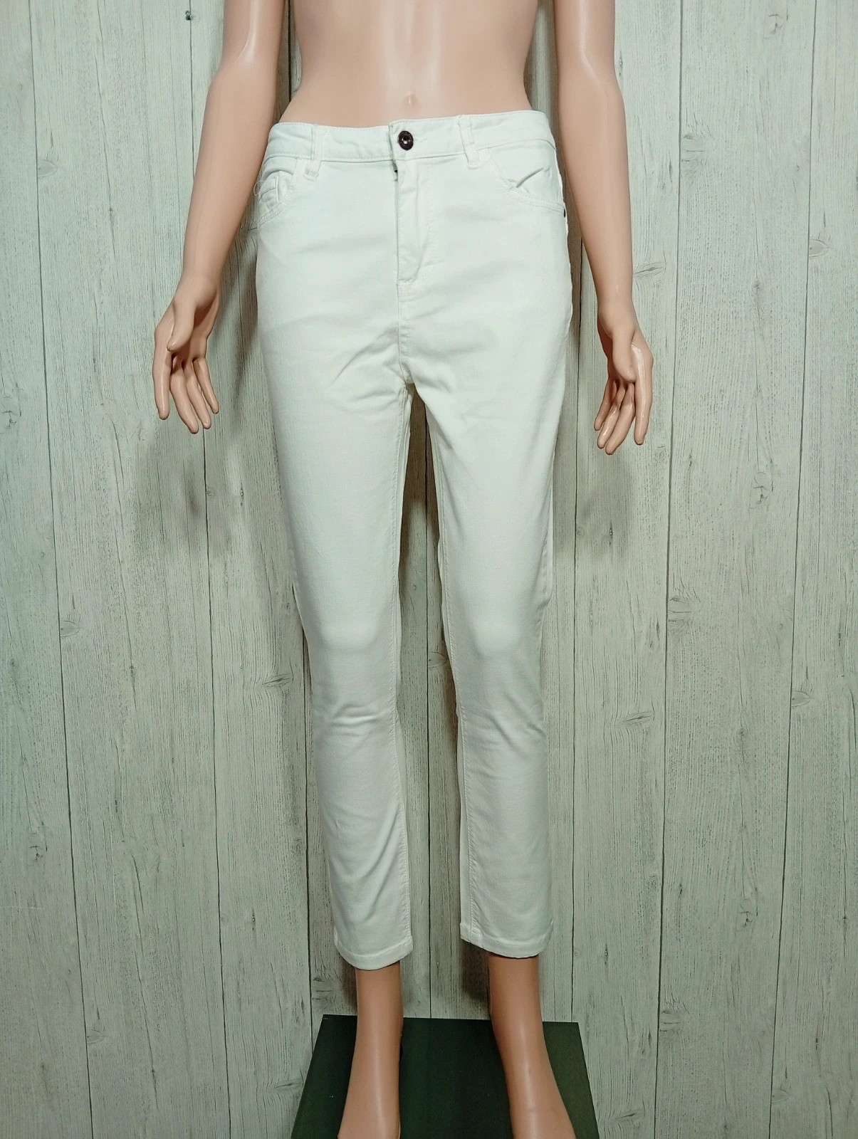 Jeans taille haute femme - taille L/40 - promod - couleur blanc
