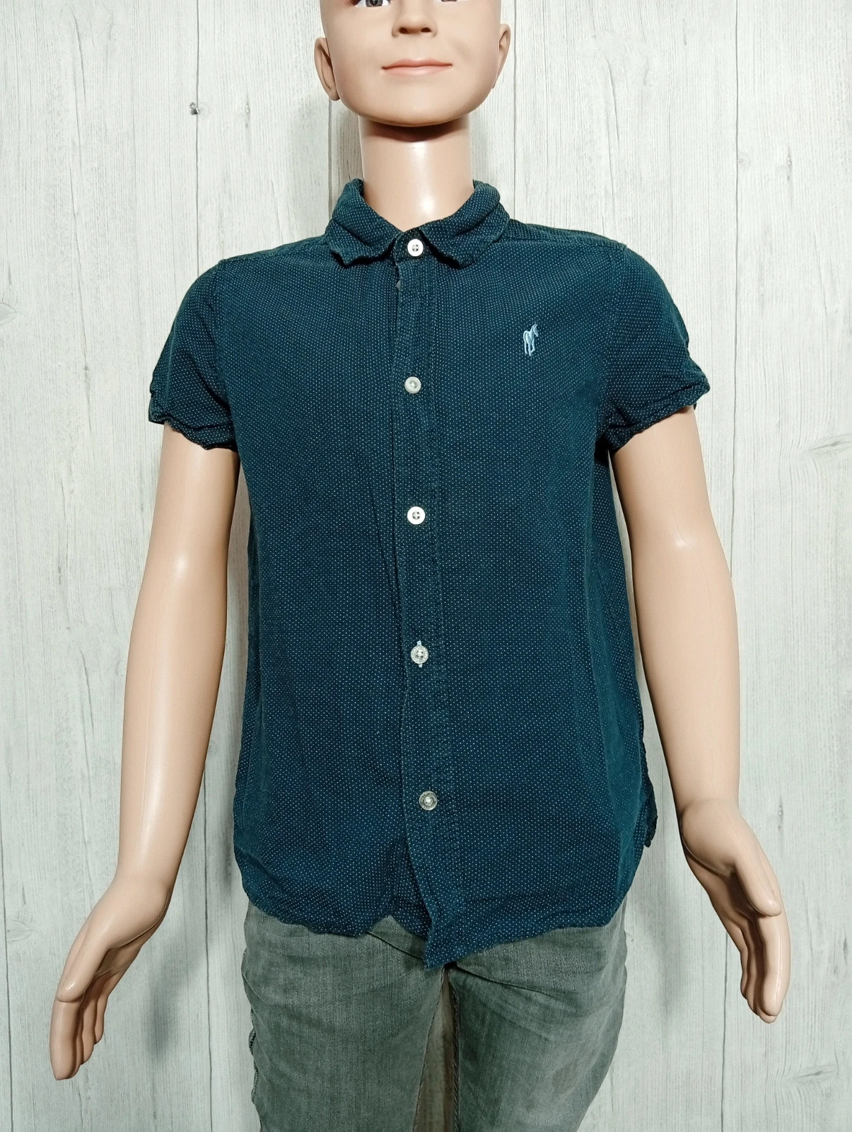 Chemise manche courte garcon - Taille 10 ans - gentleman Farmer- couleur marine et blanc