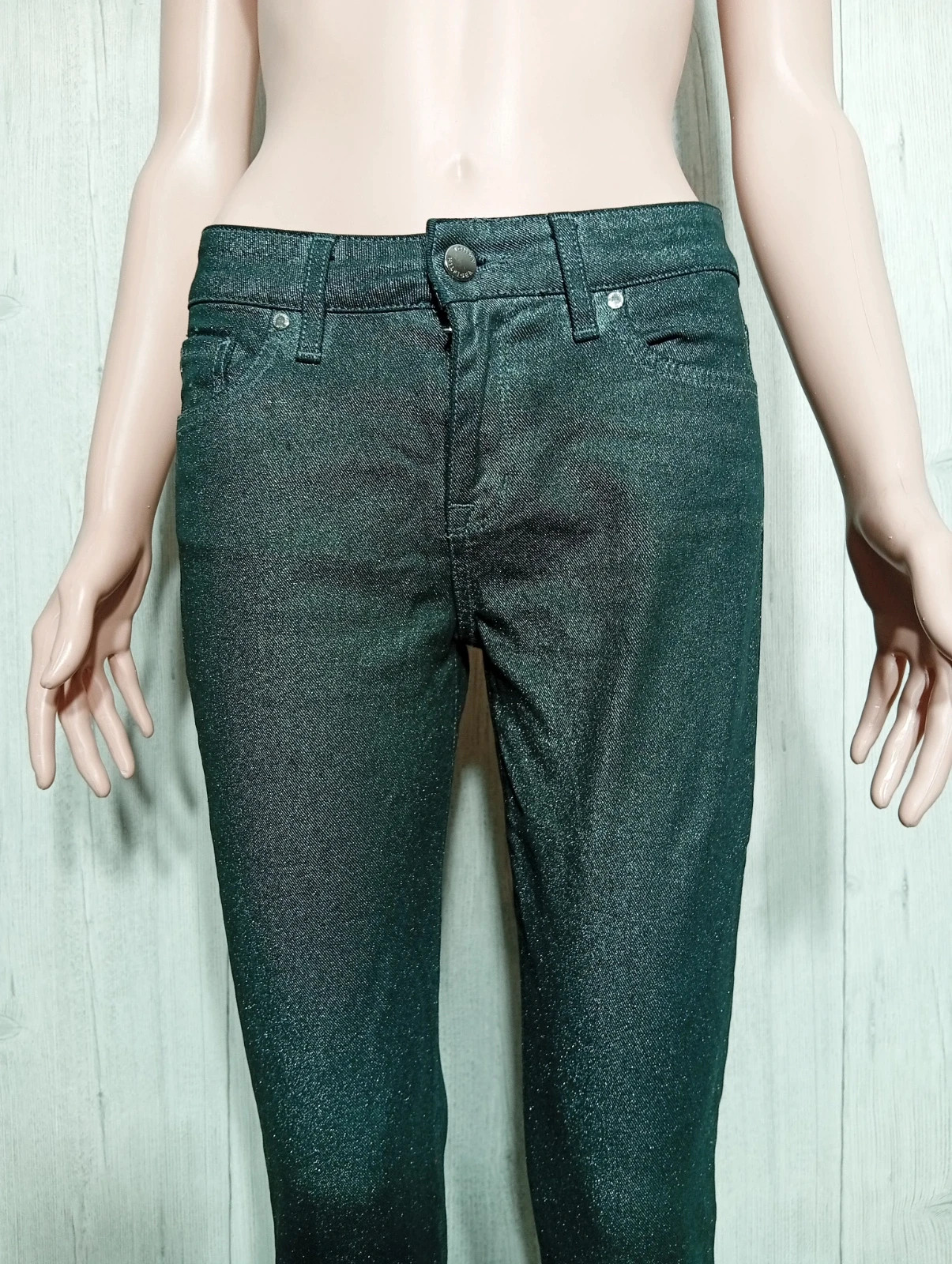 Jeans skinny femme - Taille S/36 ( W26) - tommy hilfiger- couleur gris et argente – Tommy Hilfiger – taille S / 36 / 8 2