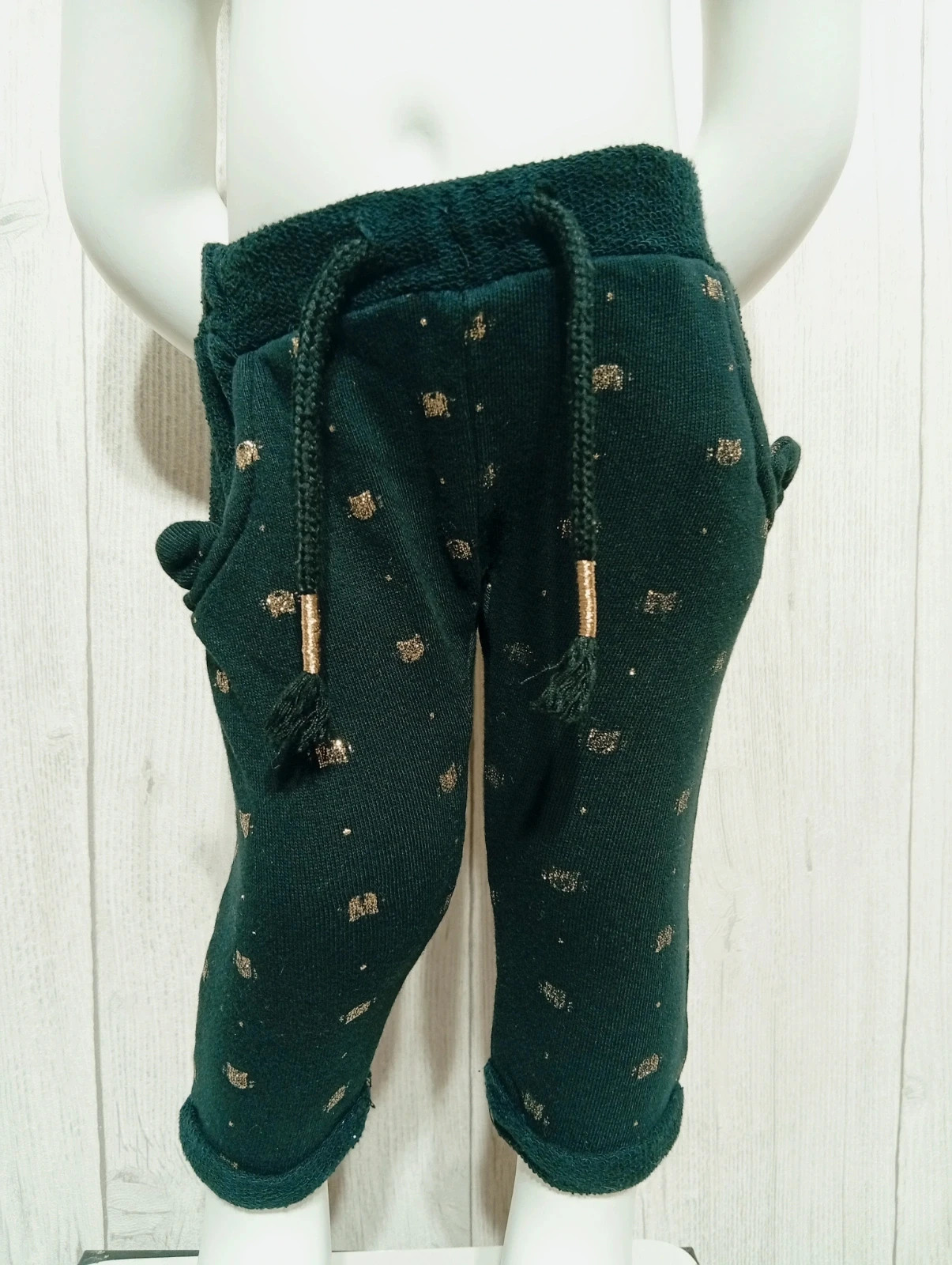 Pantalon fille - Taille 6 mois - tex baby - Couleur noir et dore – TEX – taille 1-3 mois / 56 cm 2