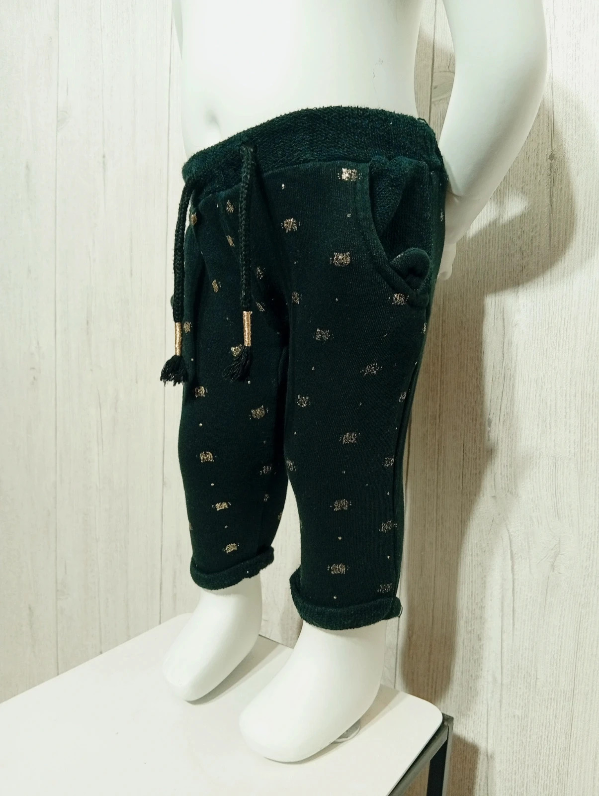 Pantalon fille - Taille 6 mois - tex baby - Couleur noir et dore – TEX – taille 1-3 mois / 56 cm 5