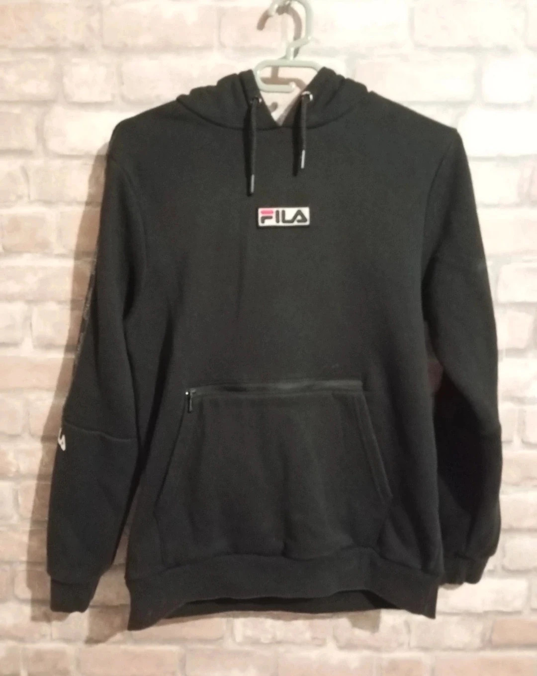 Pull à capuche homme - Taille XS/34 - Fila - couleur noir blanc