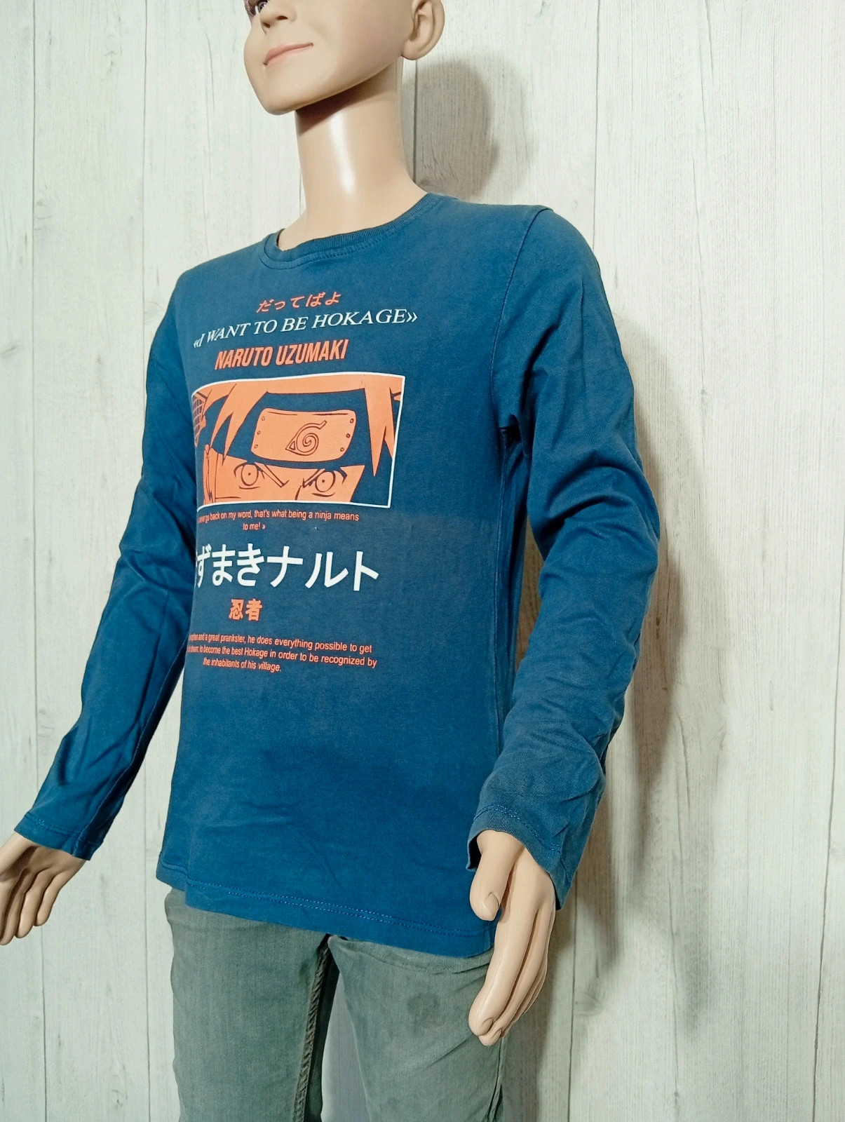 T-shirt manche longue garcon- Taille 10 ans - naruto - couleur marine et orange – Naruto – taille 10 ans / 140 cm 5