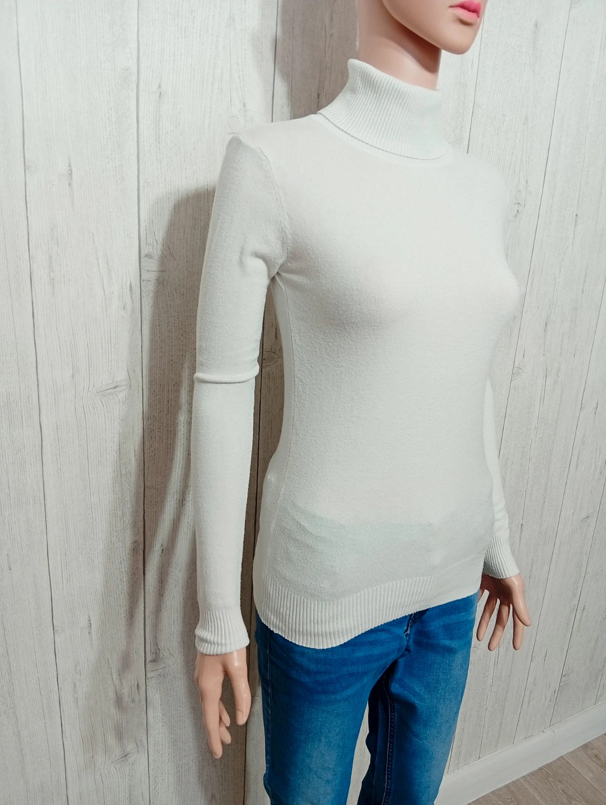 Pull à col roule femme - Taille S/36 - sweewe- couleur blanc – Sweewë – taille S / 36 / 8 4