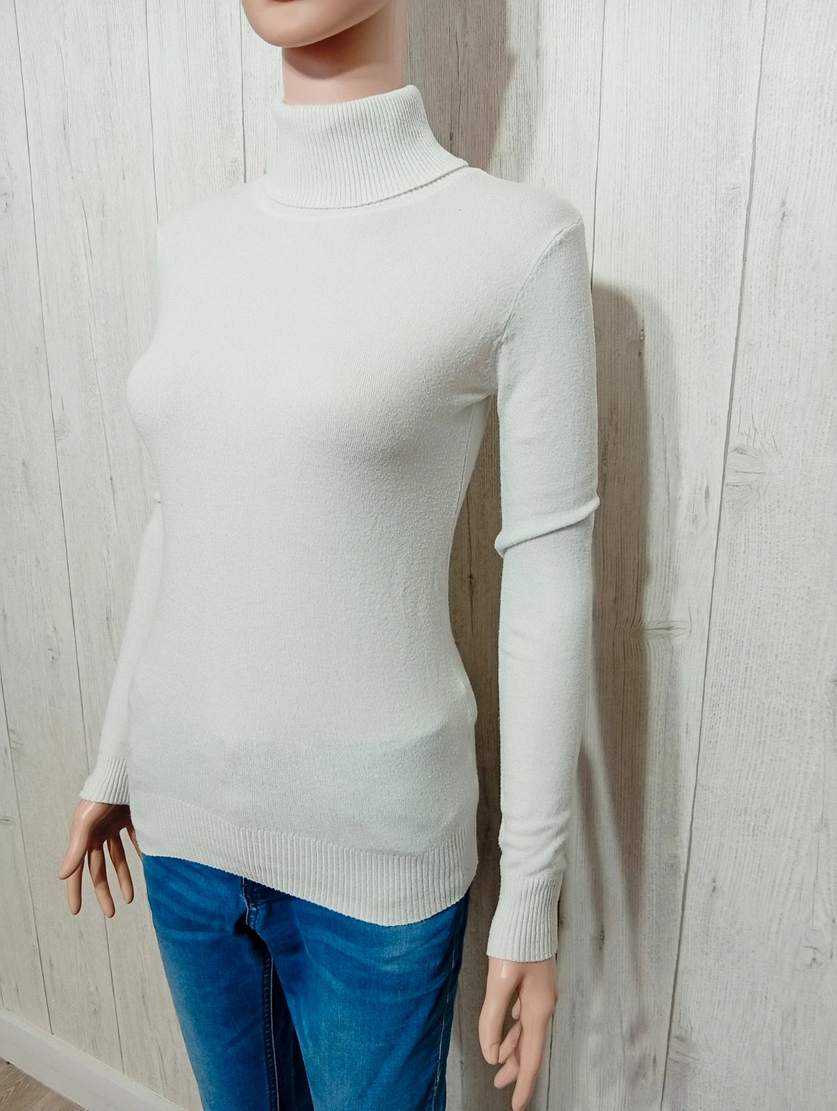 Pull à col roule femme - Taille S/36 - sweewe- couleur blanc – Sweewë – taille S / 36 / 8 5